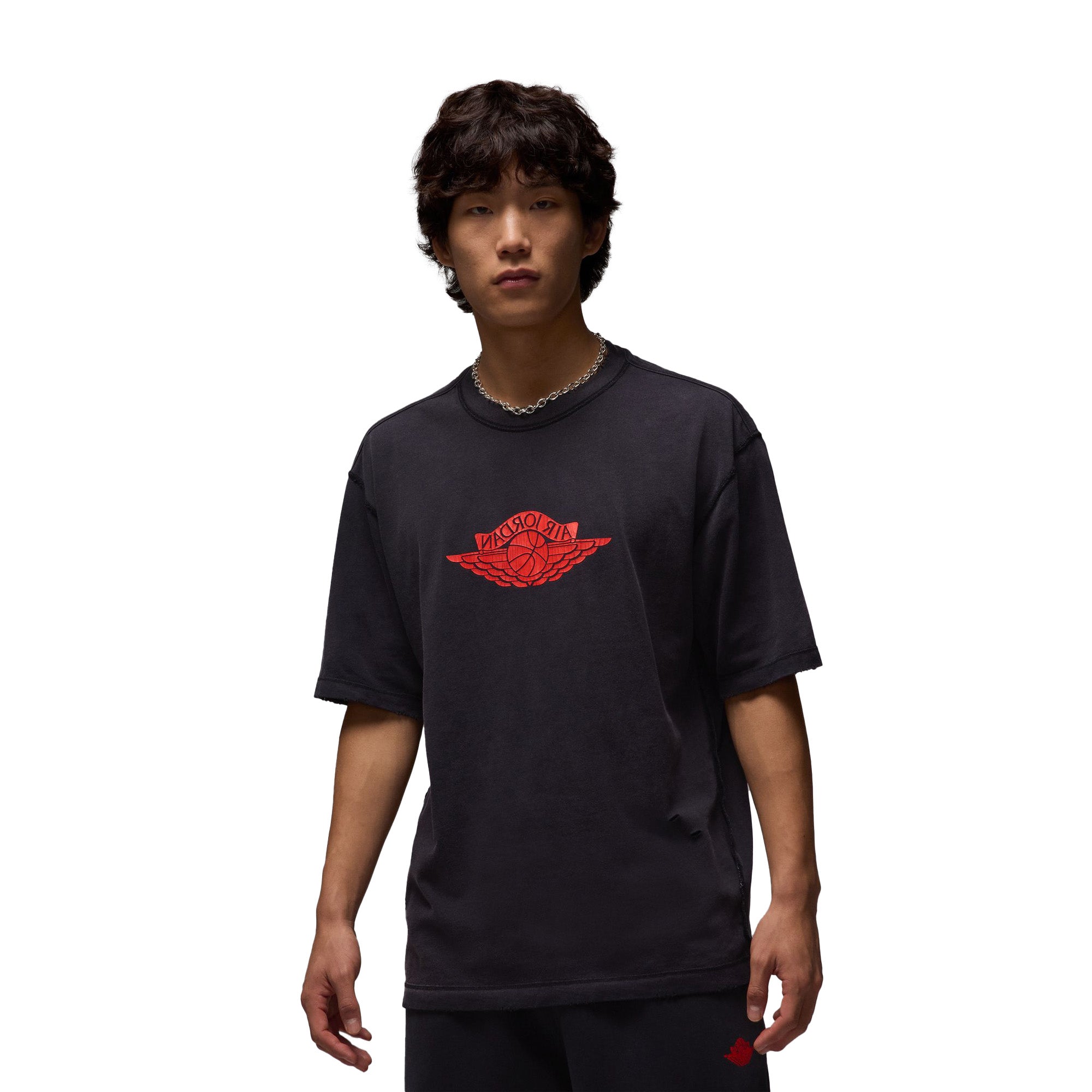 Jordan Rare Air Tee 'Black/Chile Red' - ROOTED