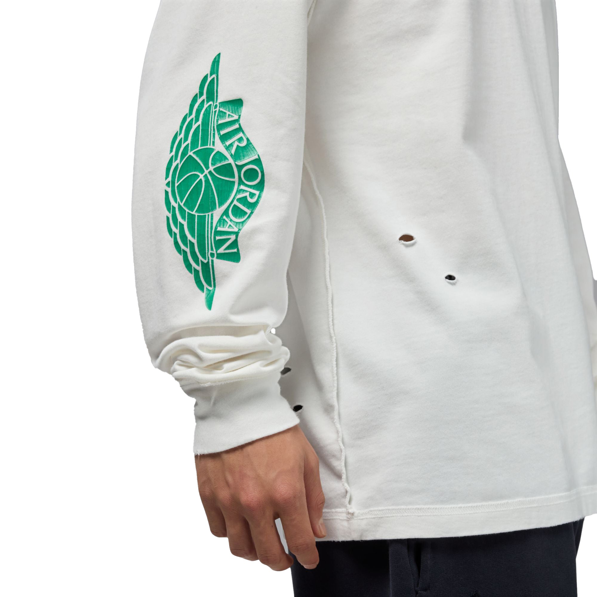 Jordan Rare Air LS Tee 'Sail/Brilliant Orange' - ROOTED