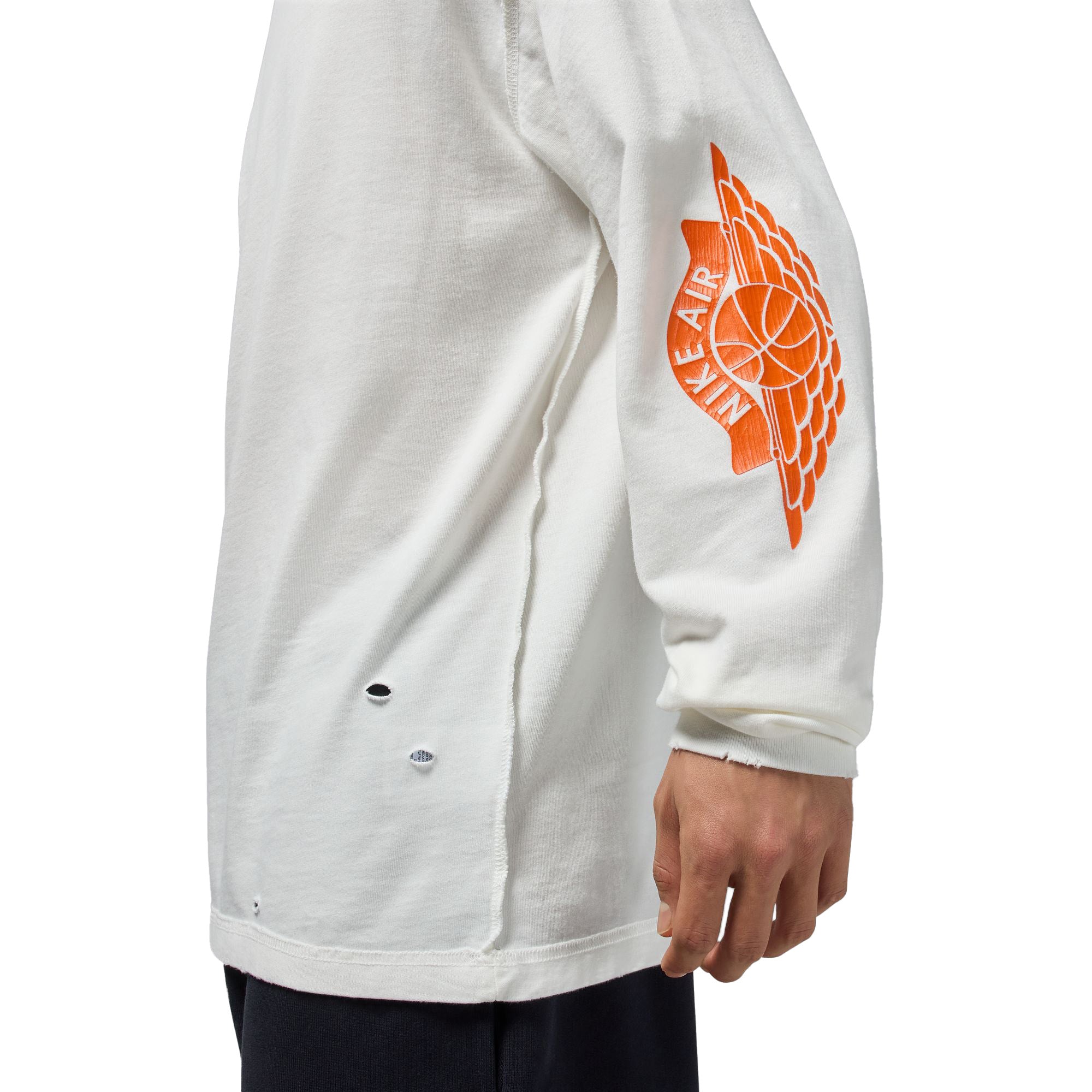 Jordan Rare Air LS Tee 'Sail/Brilliant Orange' - ROOTED