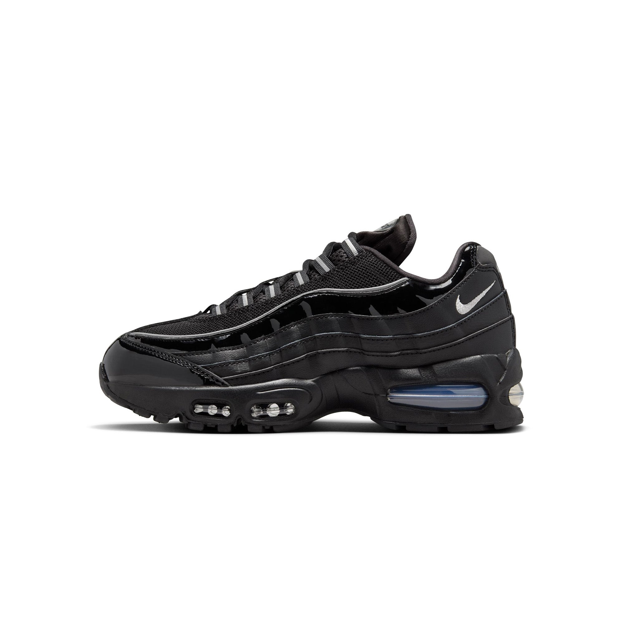 Womens Nike Air Max 95 Big Bubble 'Black/Metallic Silver' - ROOTED