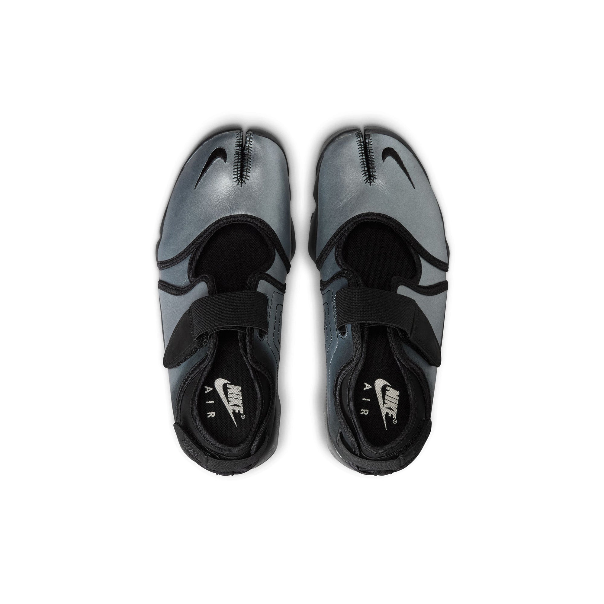 Womens Nike Air Rift Leather 'Metallic Silver/Black' - ROOTED