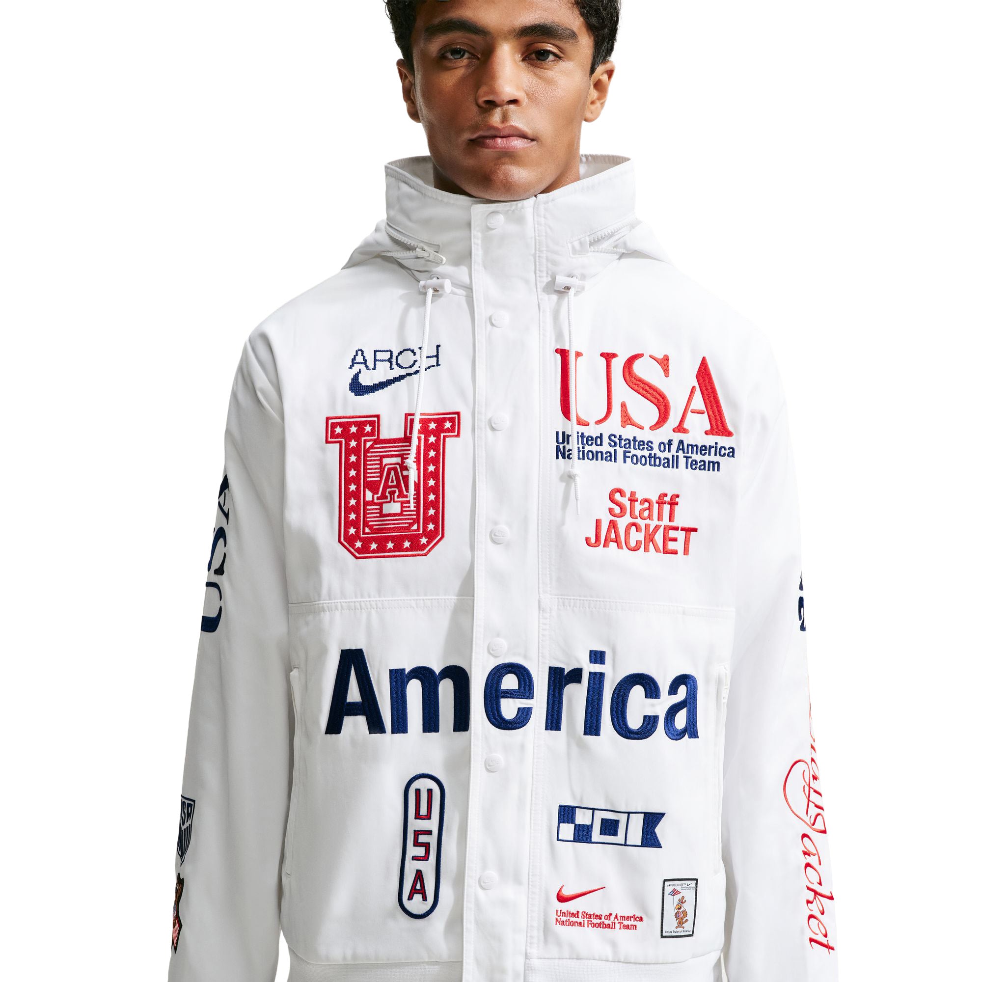 Nike x V.A.A. Woven Staff Jacket 'White' - ROOTED