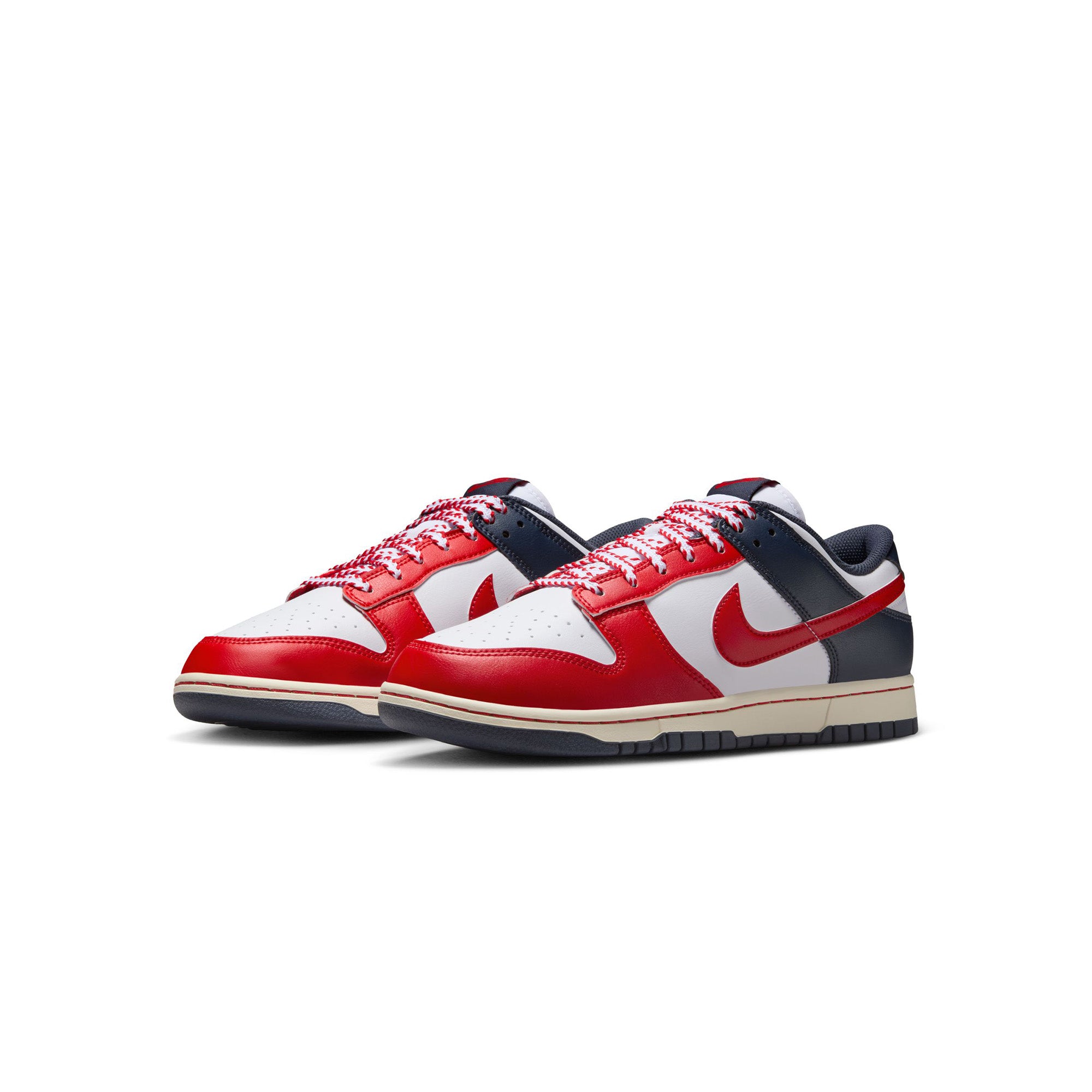 Nike Dunk Low Retro 'White/University Red/Thunder Blue' - ROOTED