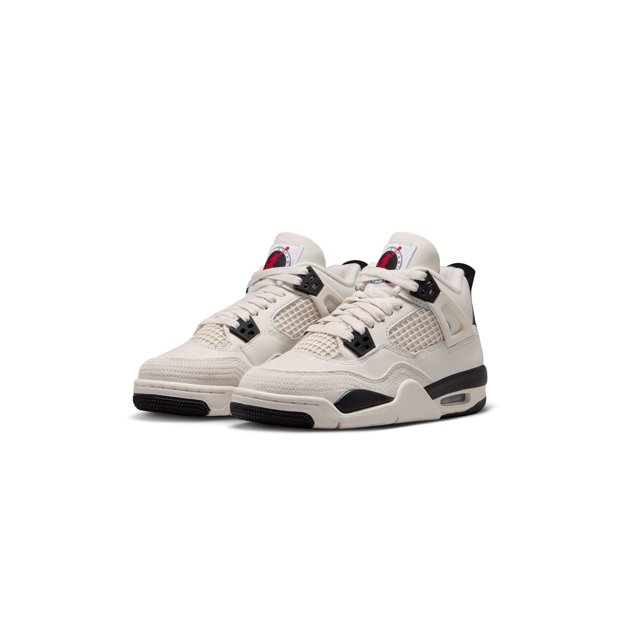 Kids Air Jordan 4 Retro OG FC 'Sail/Black/University Red' - ROOTED