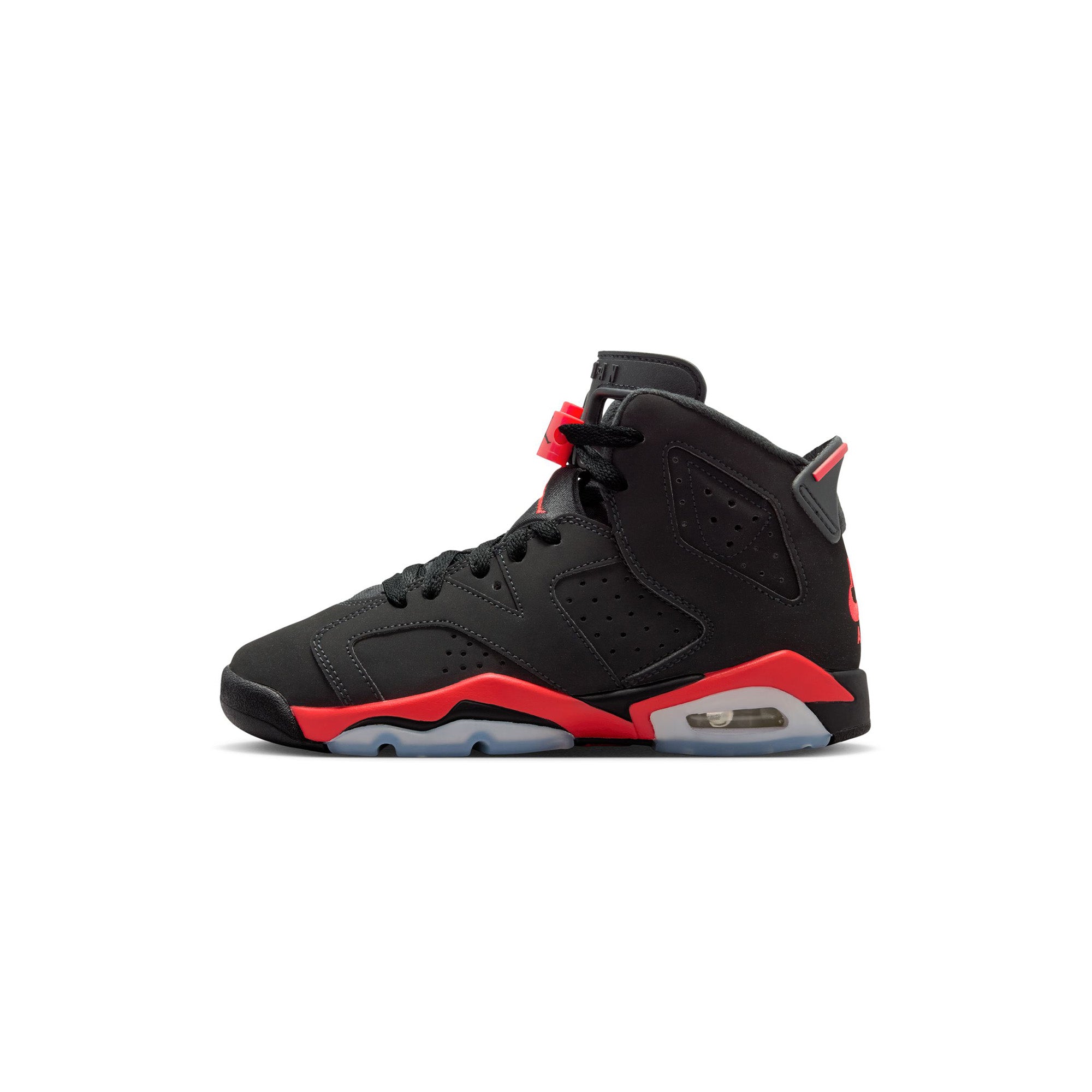 Kids Air Jordan 6 Retro 'Black/Light Crimson' - ROOTED