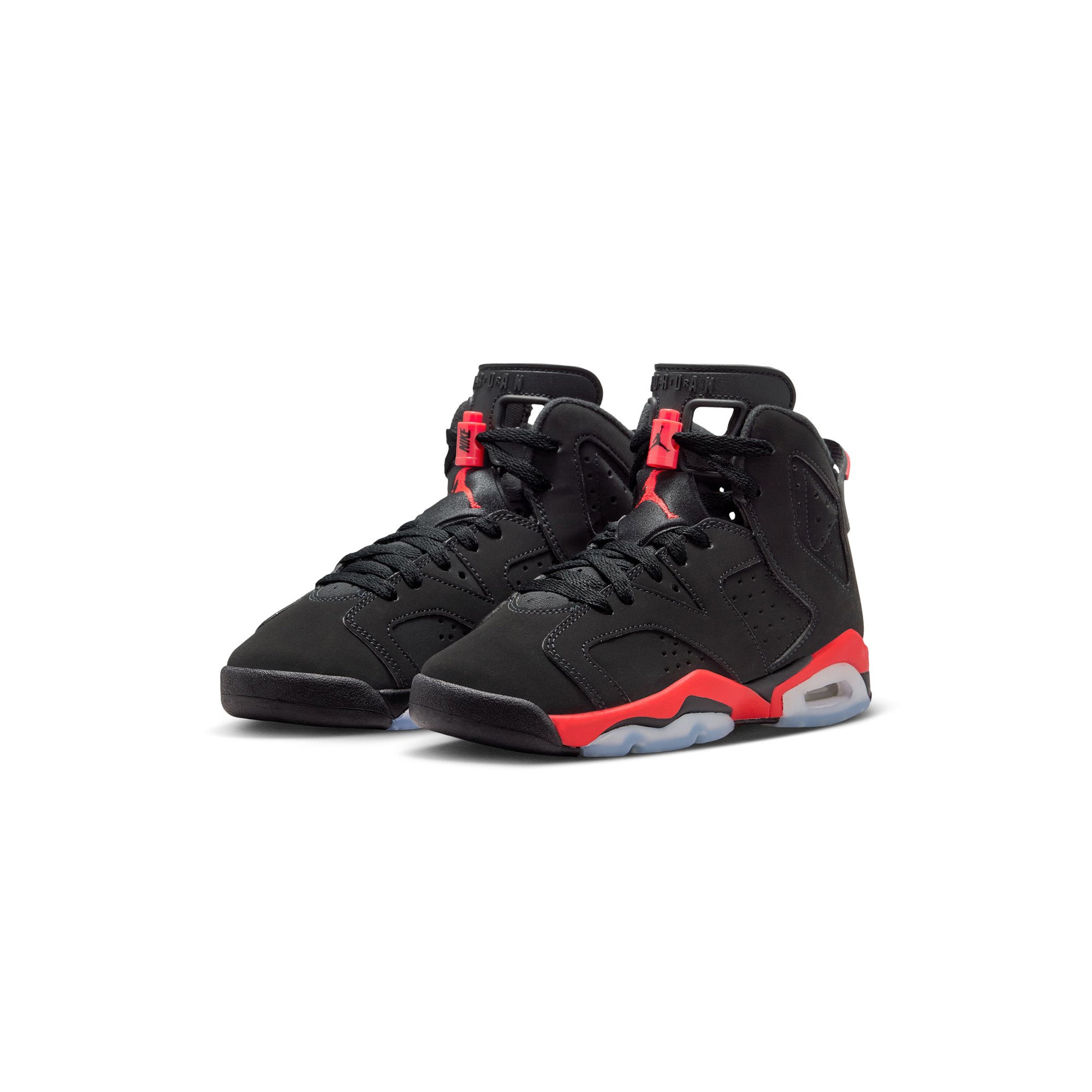 Kids Air Jordan 6 Retro 'Black/Light Crimson' - ROOTED