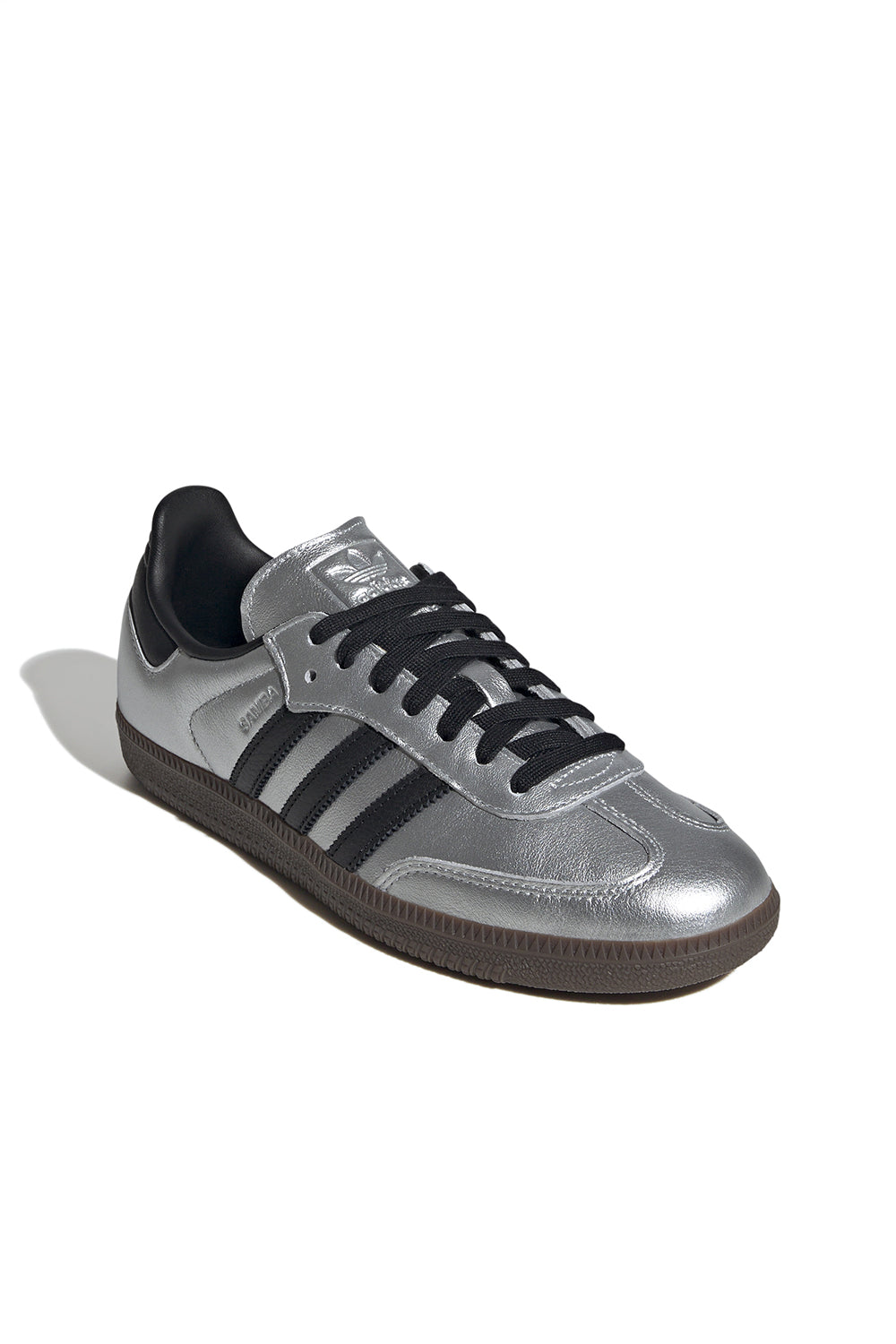 Adidas Womens Samba OG 'Silver Metallic/Core Black' - ROOTED