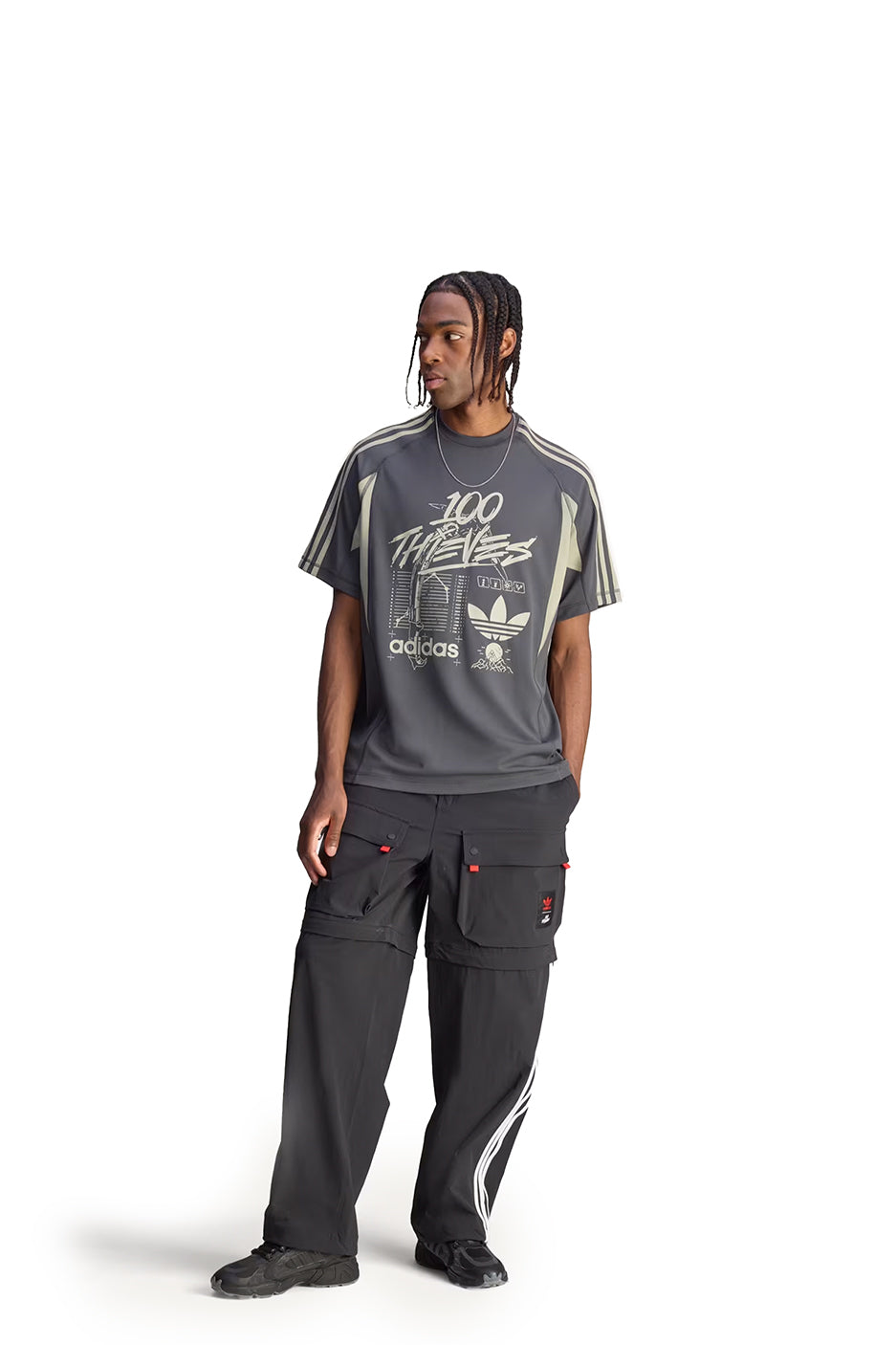 adidas x 100T Tee 'Carbon' - ROOTED