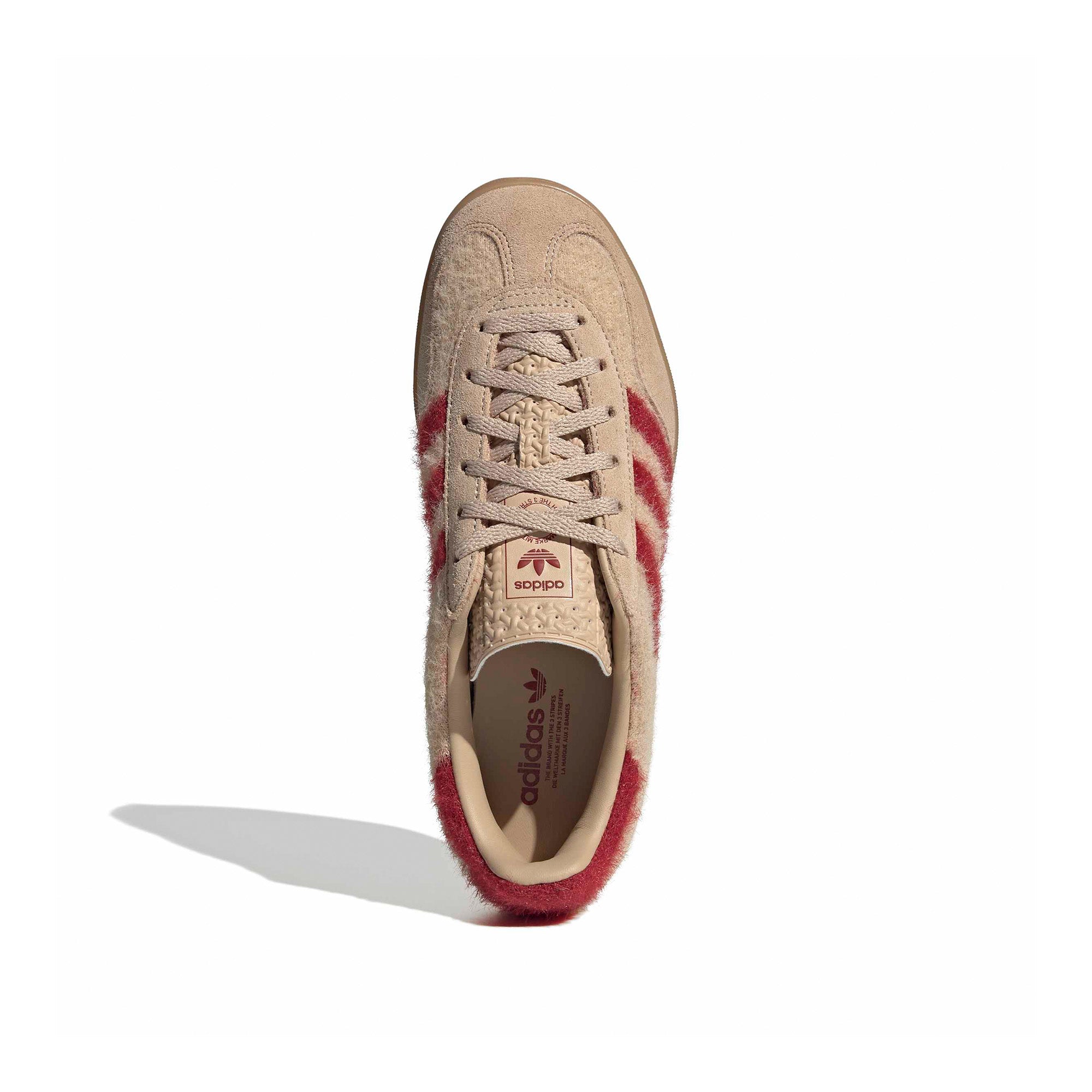 Womens adidas Gazelle Indoor 'Magic Beige/Team Victory Red' - ROOTED