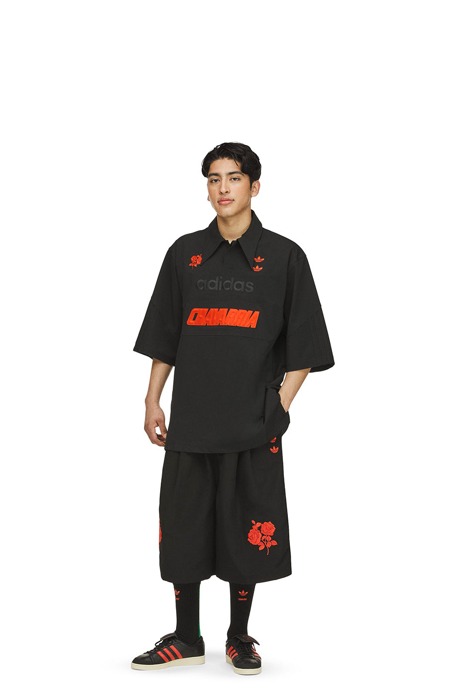adidas x Willy Chavarria Polo Shirt 'Black'
