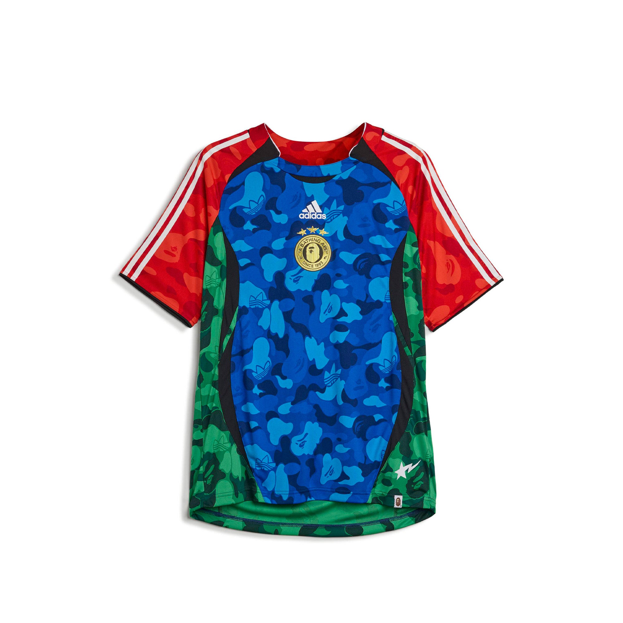 x BAPE チームガイスト 半袖Tシャ ジャージー adidas x BAPE Team Geist Jersey 'Blue/Red'