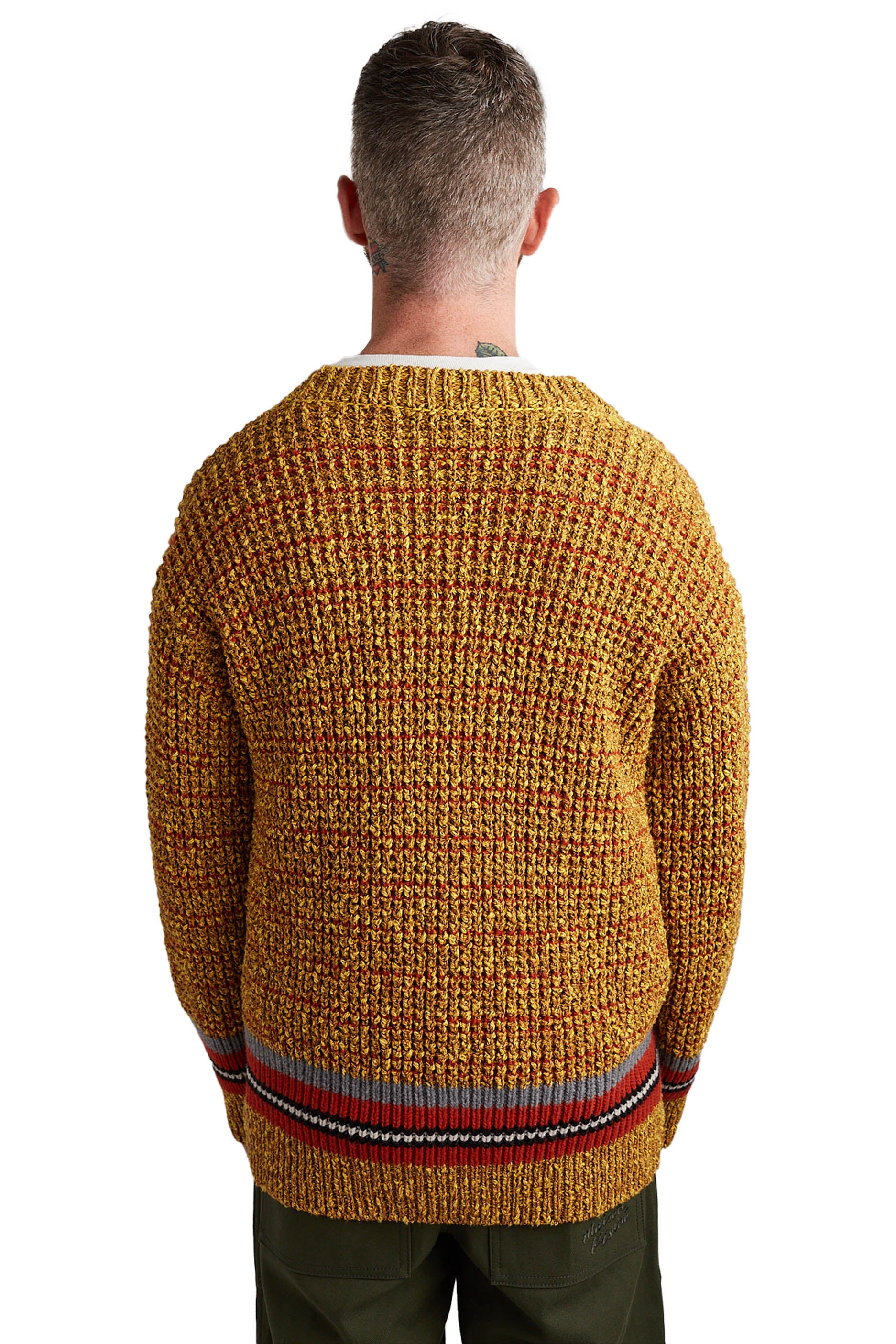 Maison Kitsune Fox Head Crafty Comfort Cardidan 'Mustard Melange' - ROOTED