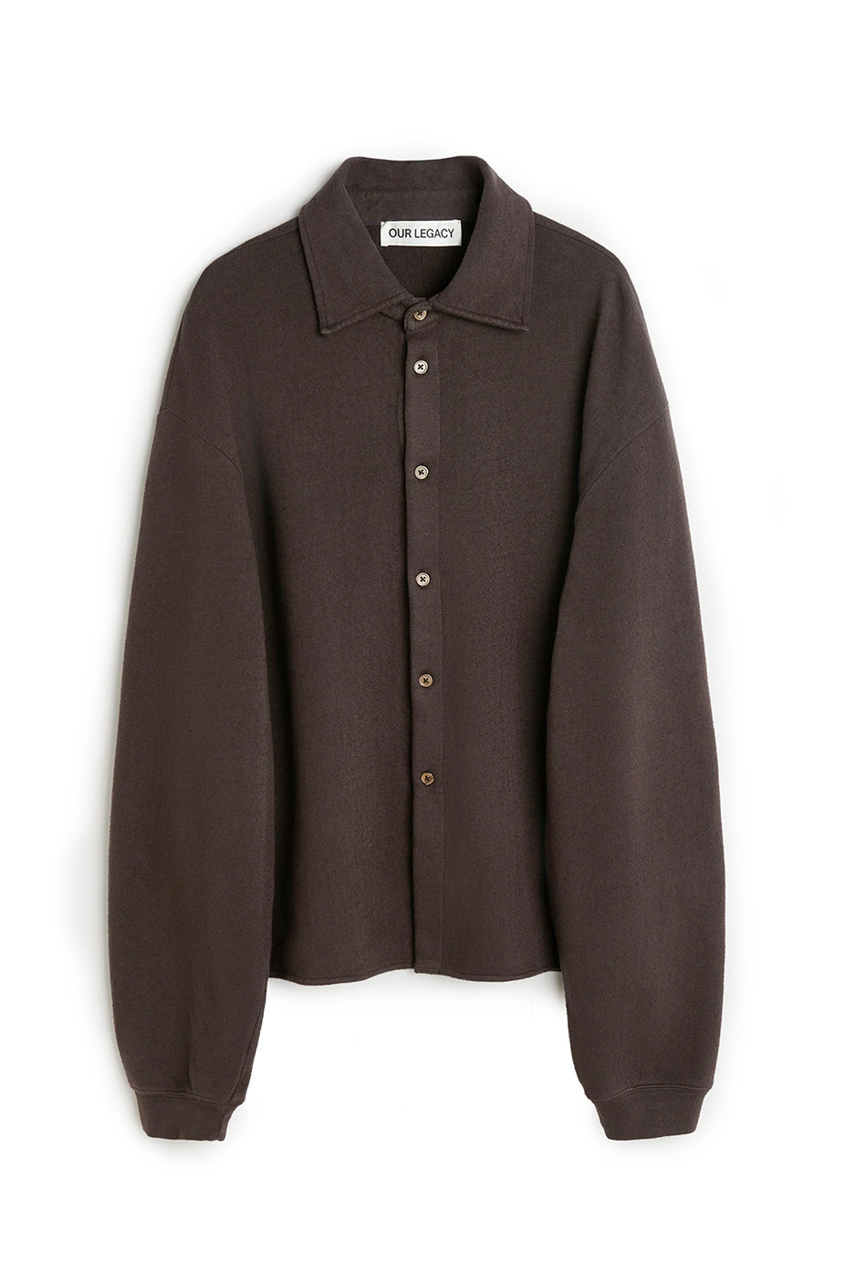 Our Legacy Recovery Shirt 'Deep Brown Fuzzy Fleece' - ROOTED
