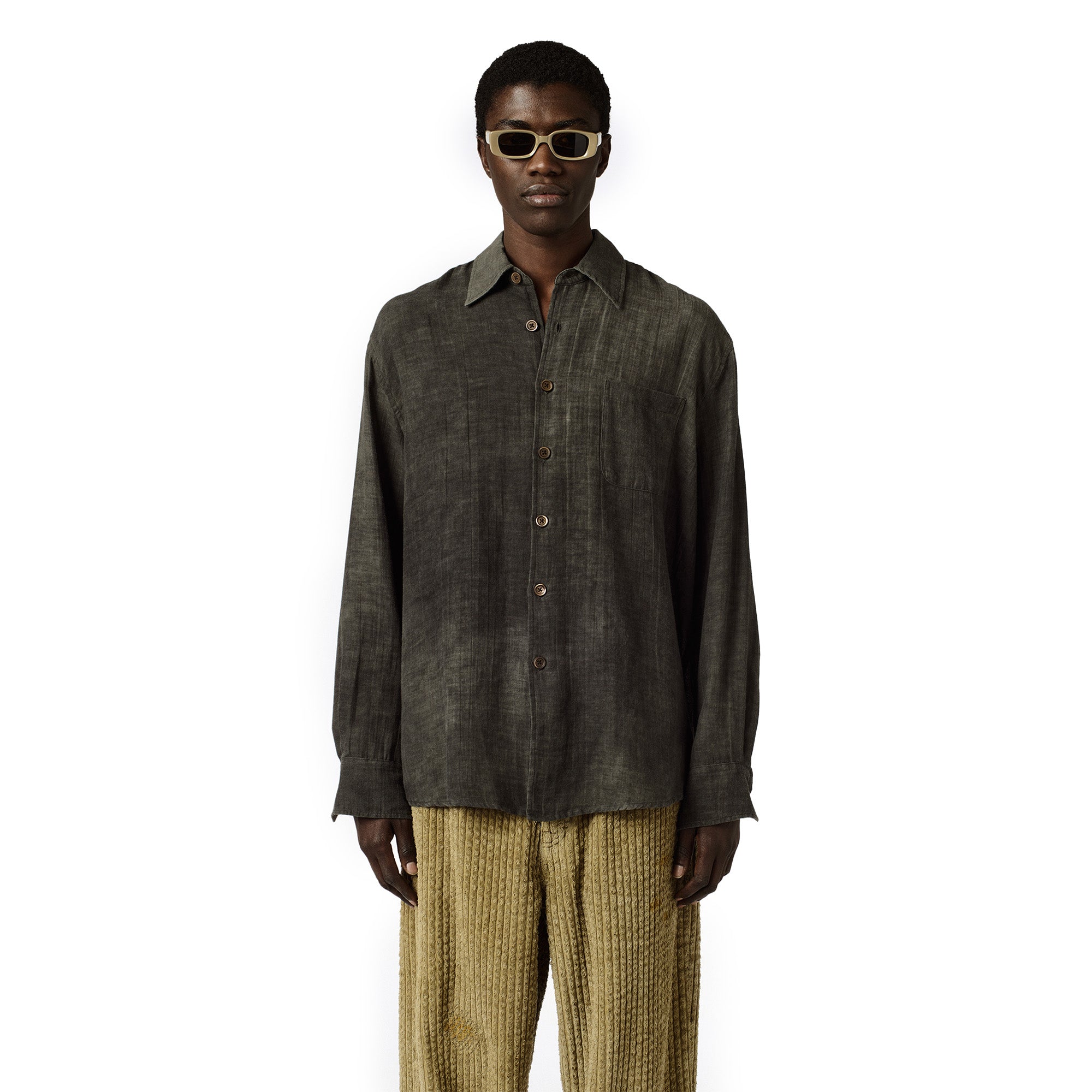 Our Legacy Sparse Cotton Above Shirt 'Dark Cloud' - ROOTED