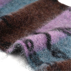 Martine Rose Brushed Mohair Signature Scarf 'Khaki/Lilac/Cornflower' - ROOTED