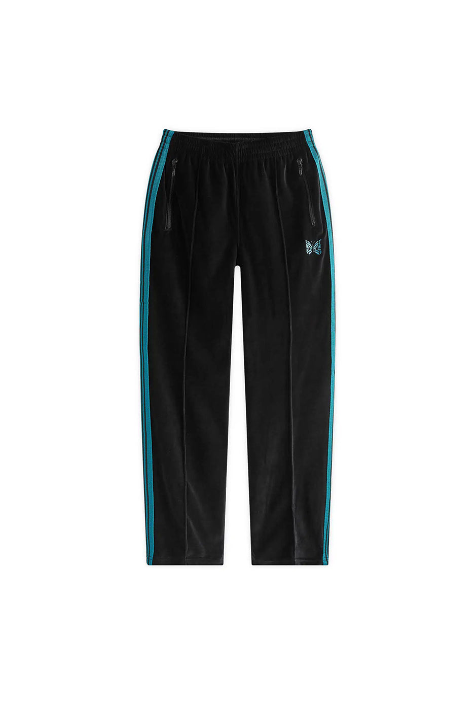Needles C/Pe Velour Narrow Track Pants 'Black' - ROOTED