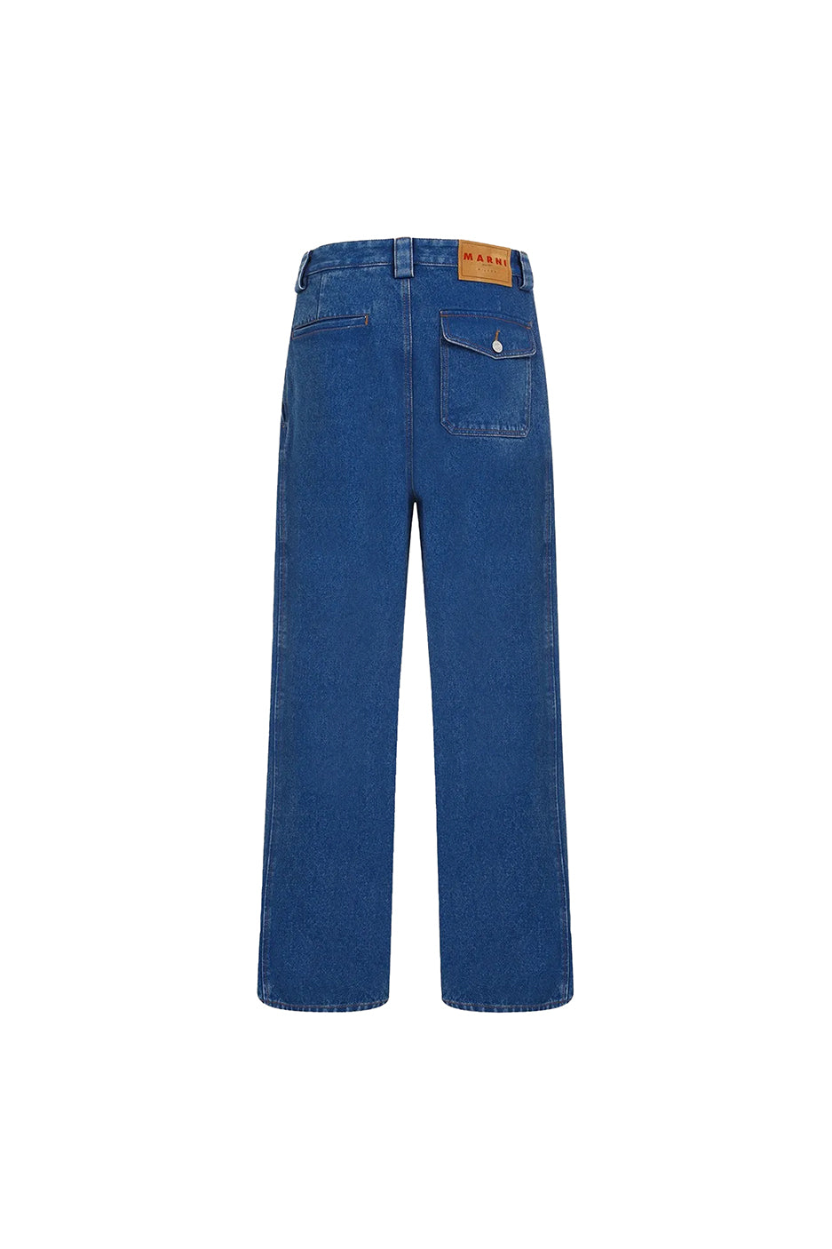 Marni Straight Leg Trousers 'Ocean'