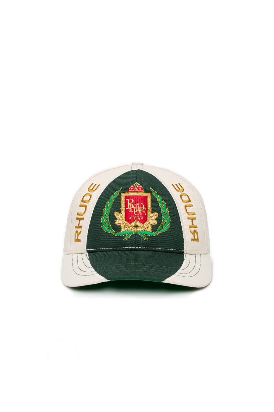 Rhude Racing Crest Hat 'Cream/Green' - ROOTED