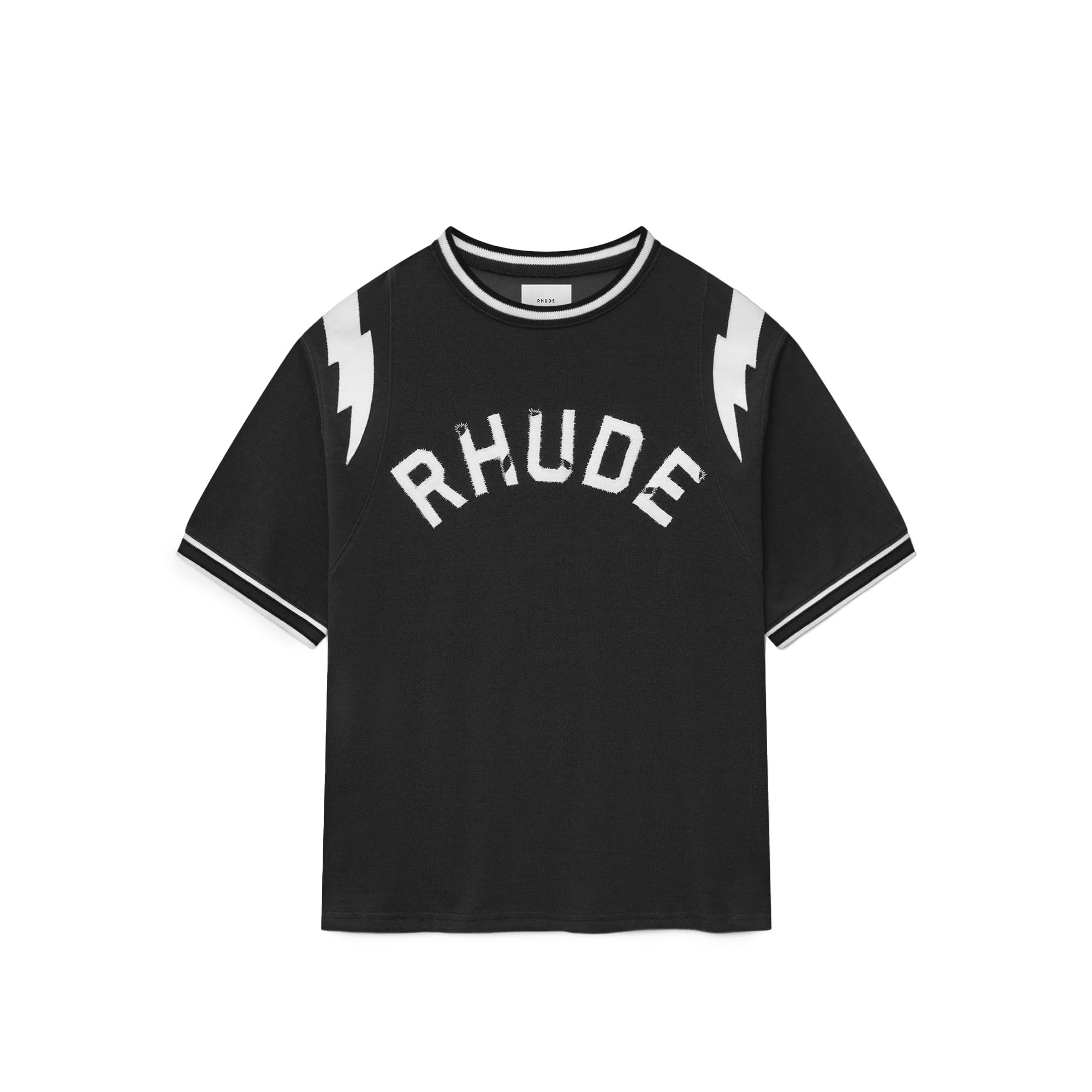 Rhude Lightning Ringer Tee 'Black/White'