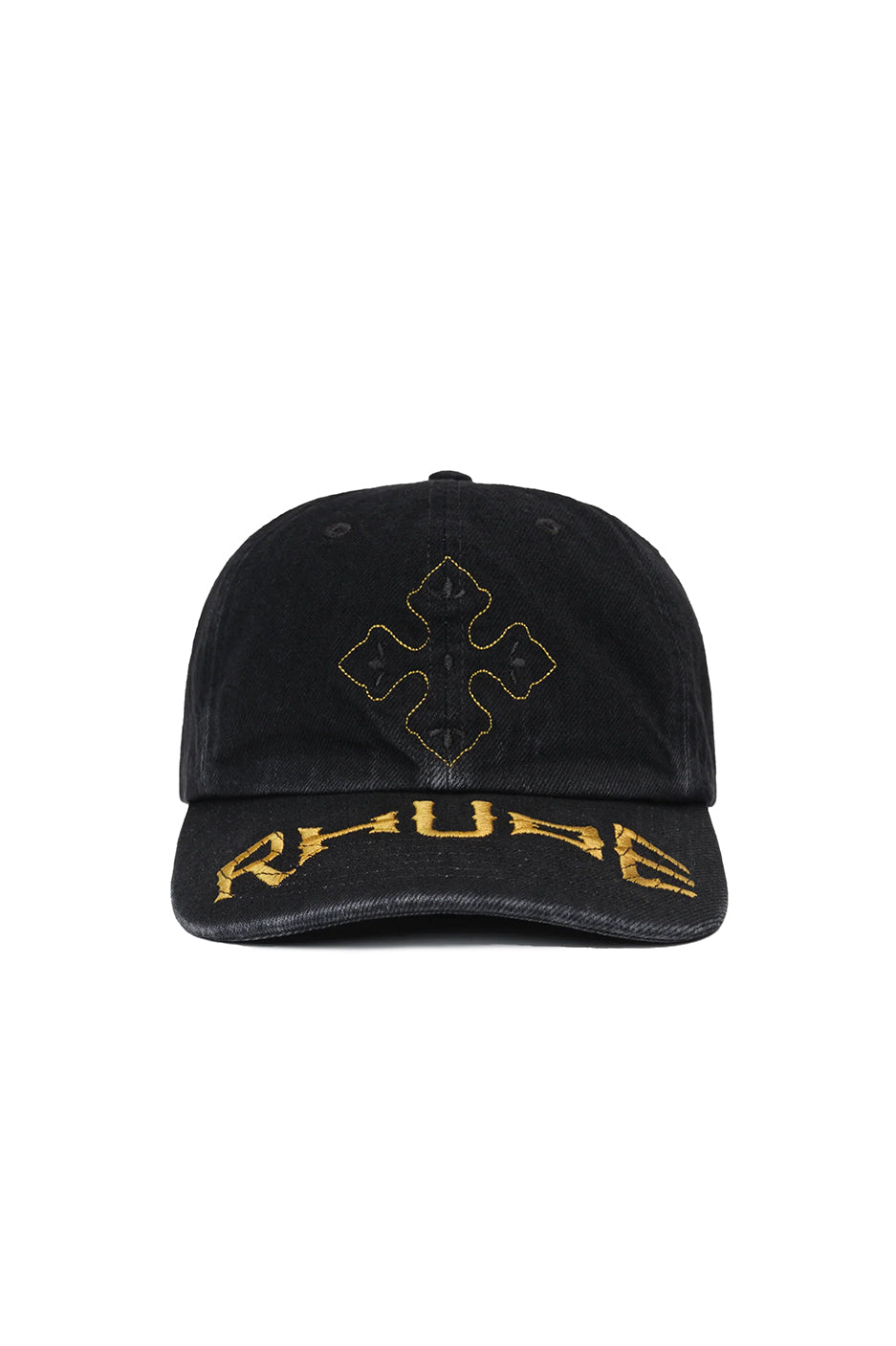 Rhude Cross Denim Hat 'Black' - ROOTED