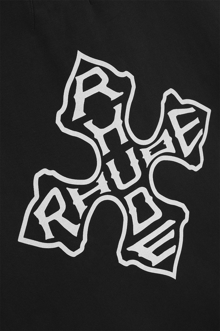 Rhude Cross Logo Zip-Up Hoodie 'Black'