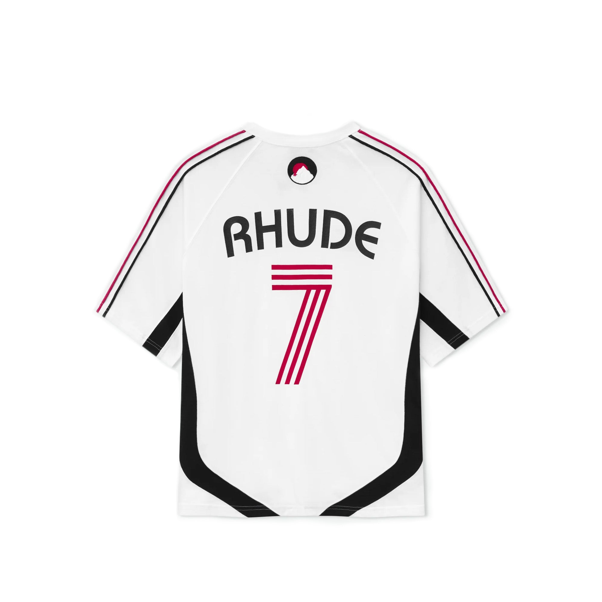 Rhude Lundun Soccer Jersey 'White/Black/Red'
