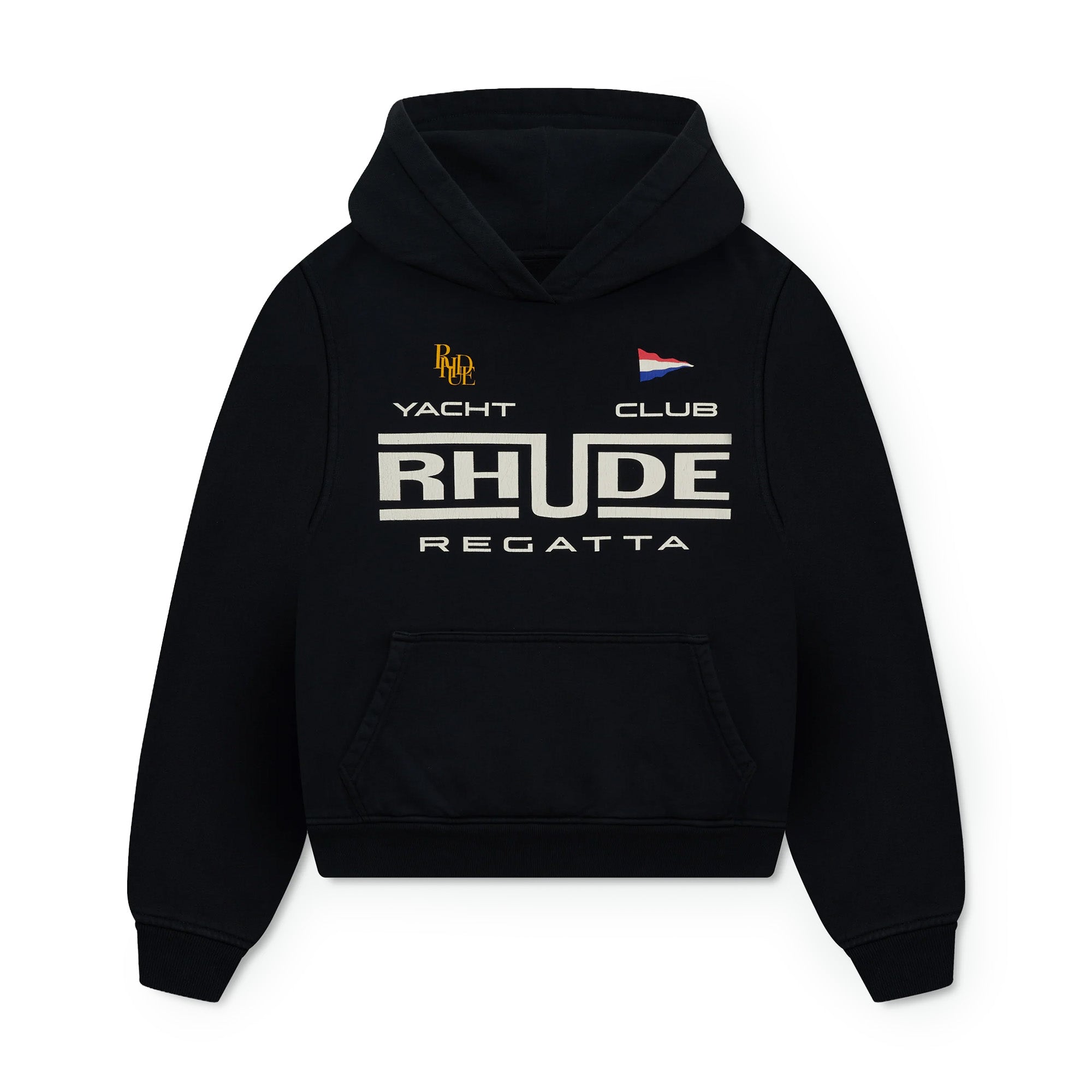 Rhude Regatta Club Hoodie 'Vintage Black' - ROOTED