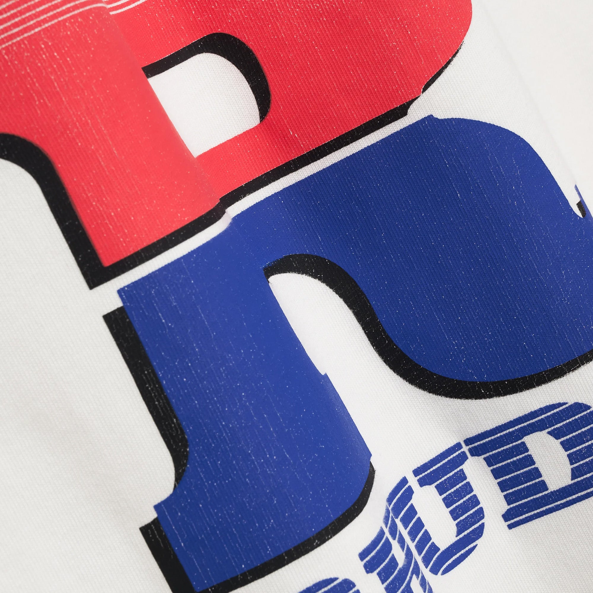 Rhude Split Petrol LS Tee 'Vintage White/Red' - ROOTED