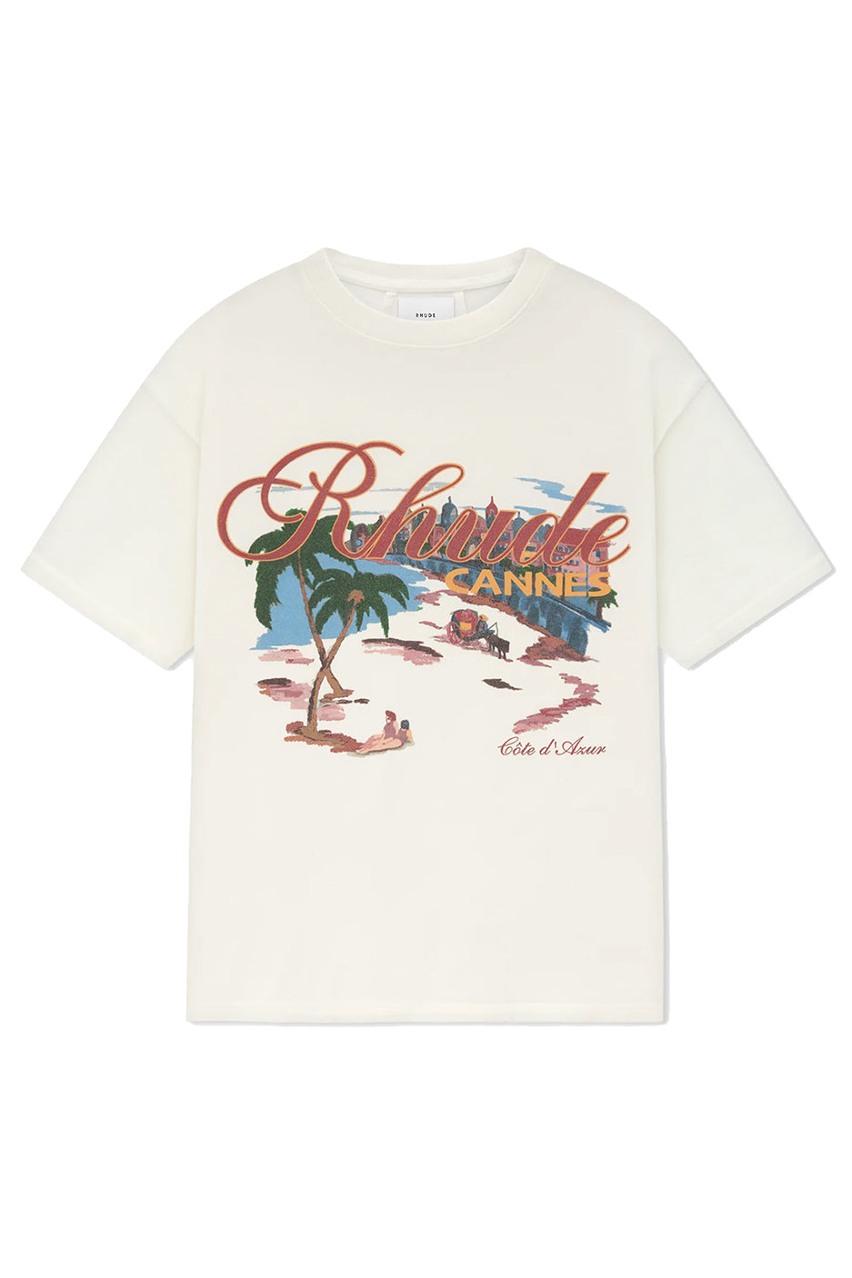 Rhude Cannes Beach Tee 'Vintage White' - ROOTED