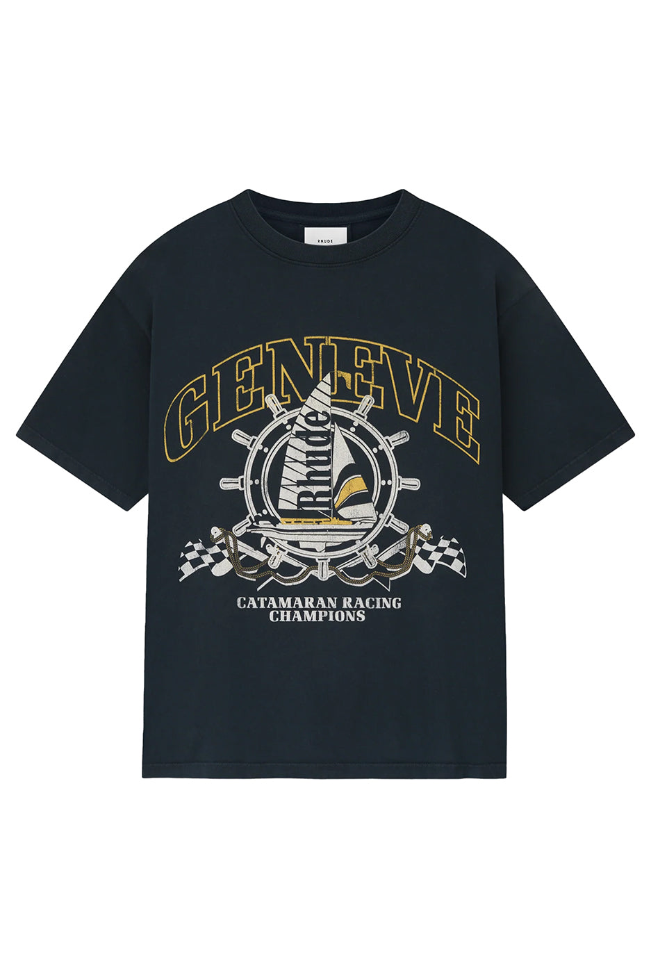Rhude Geneve Catamaran Tee 'Vintage Black' - ROOTED