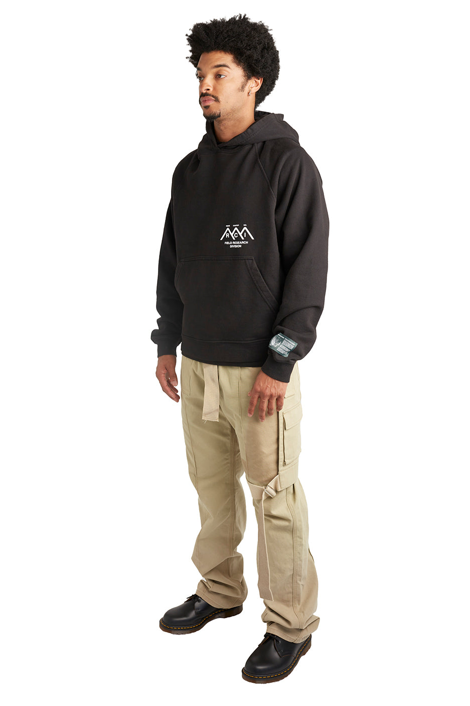 Reese Cooper Mens Mountain Logo Hoodie 'Black' - ROOTED