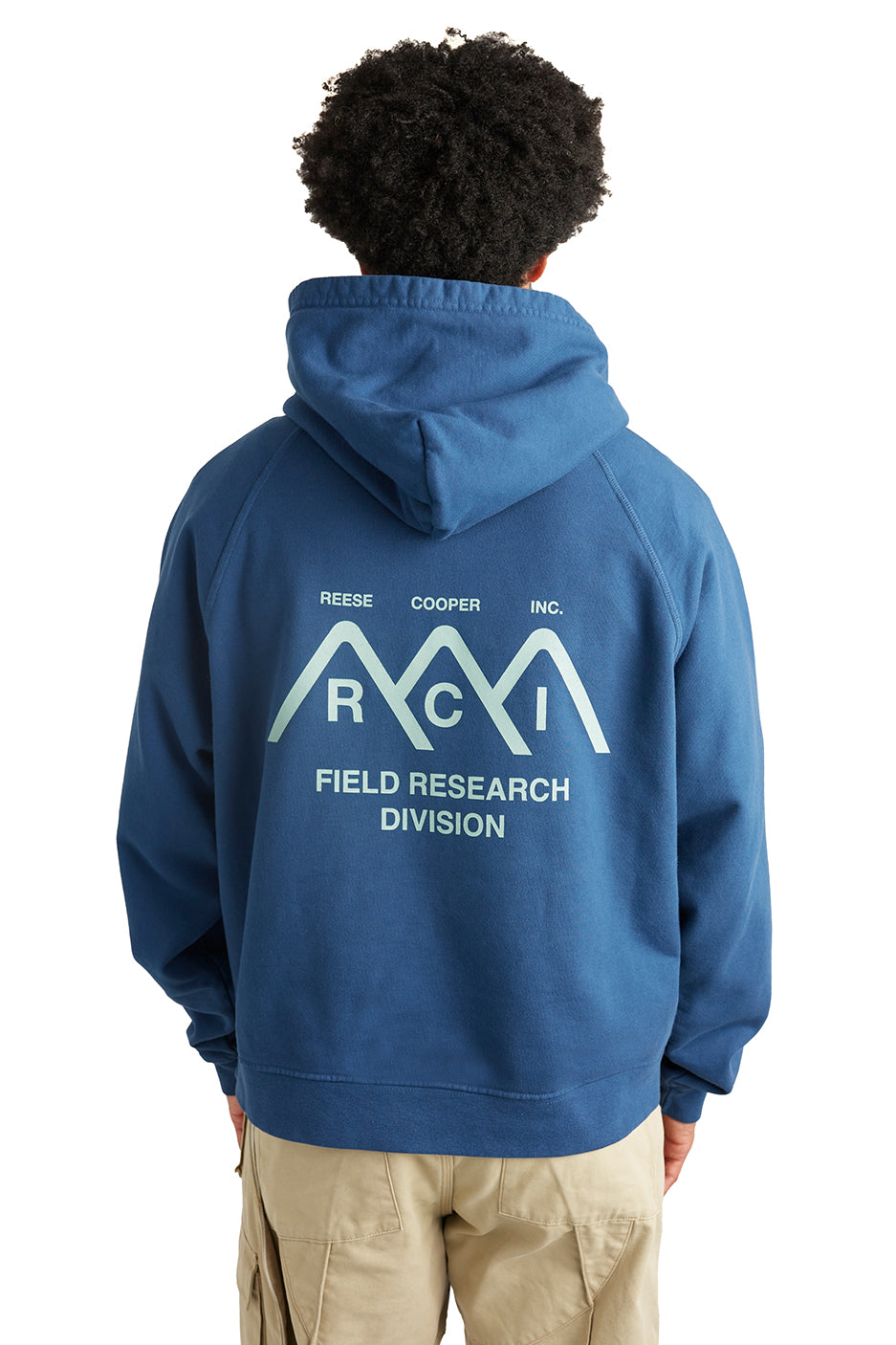 Reese Cooper Mens Mountain Logo Hoodie 'Royal Blue' - ROOTED