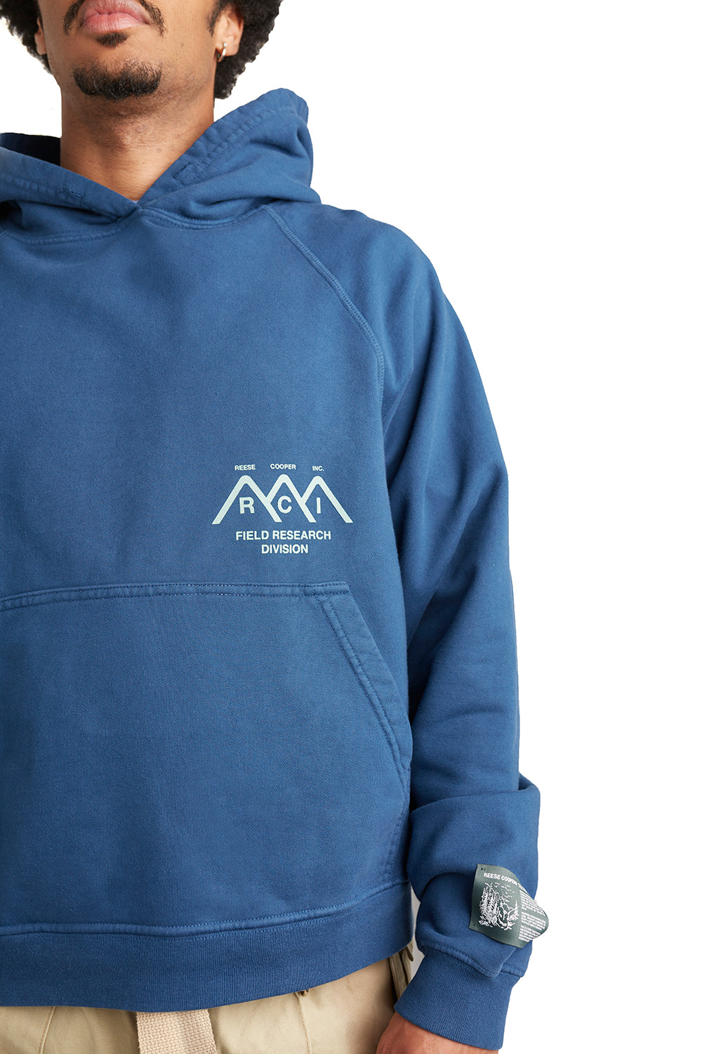 Reese Cooper Mens Mountain Logo Hoodie 'Royal Blue' - ROOTED