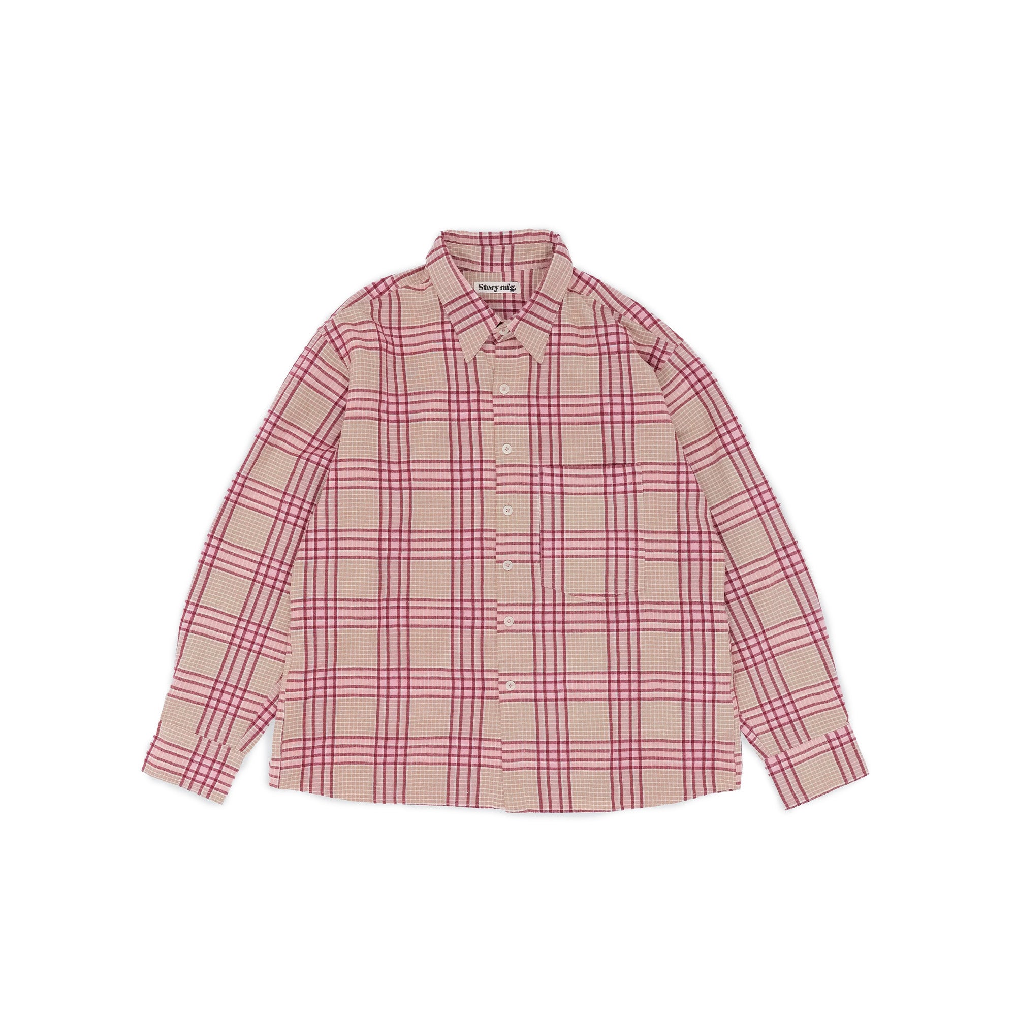Story Mfg Handloom Plane Shirt 'Flora Check' - ROOTED