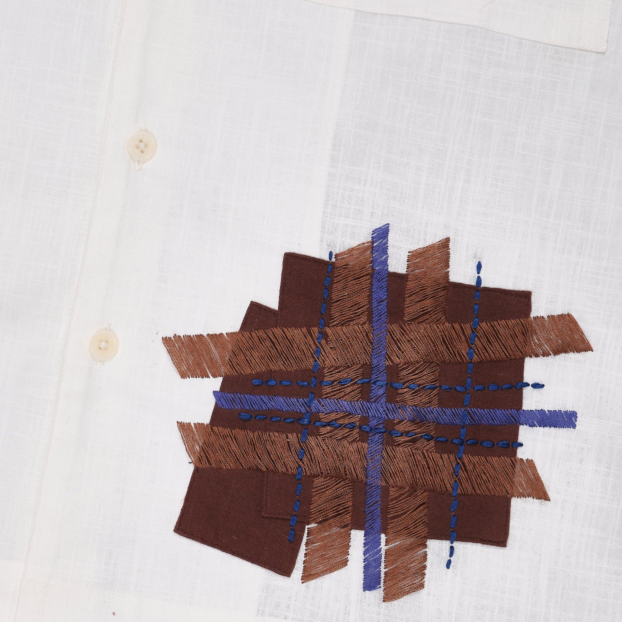 Story Mfg Patch Uniform Shirt 'Ecru' - ROOTED