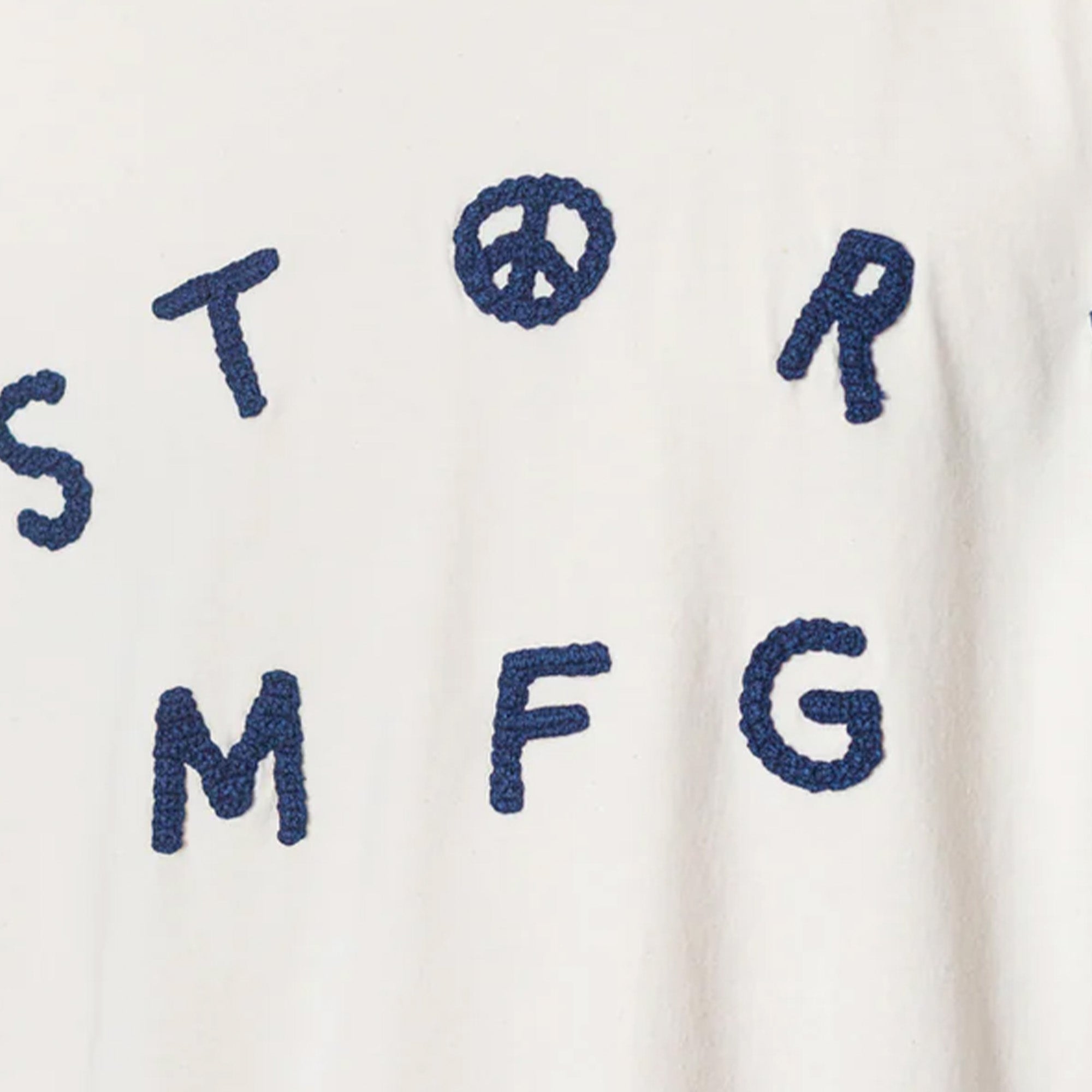 Story Mfg Grateful Tee 'Crochet Peace' - ROOTED