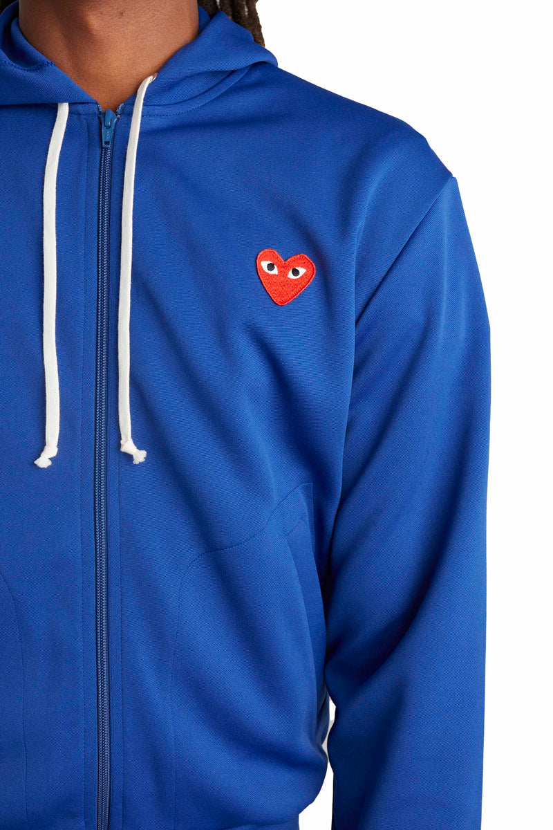 Comme des Garcons PLAY Zip-Up Hoodie 'Blue' - ROOTED