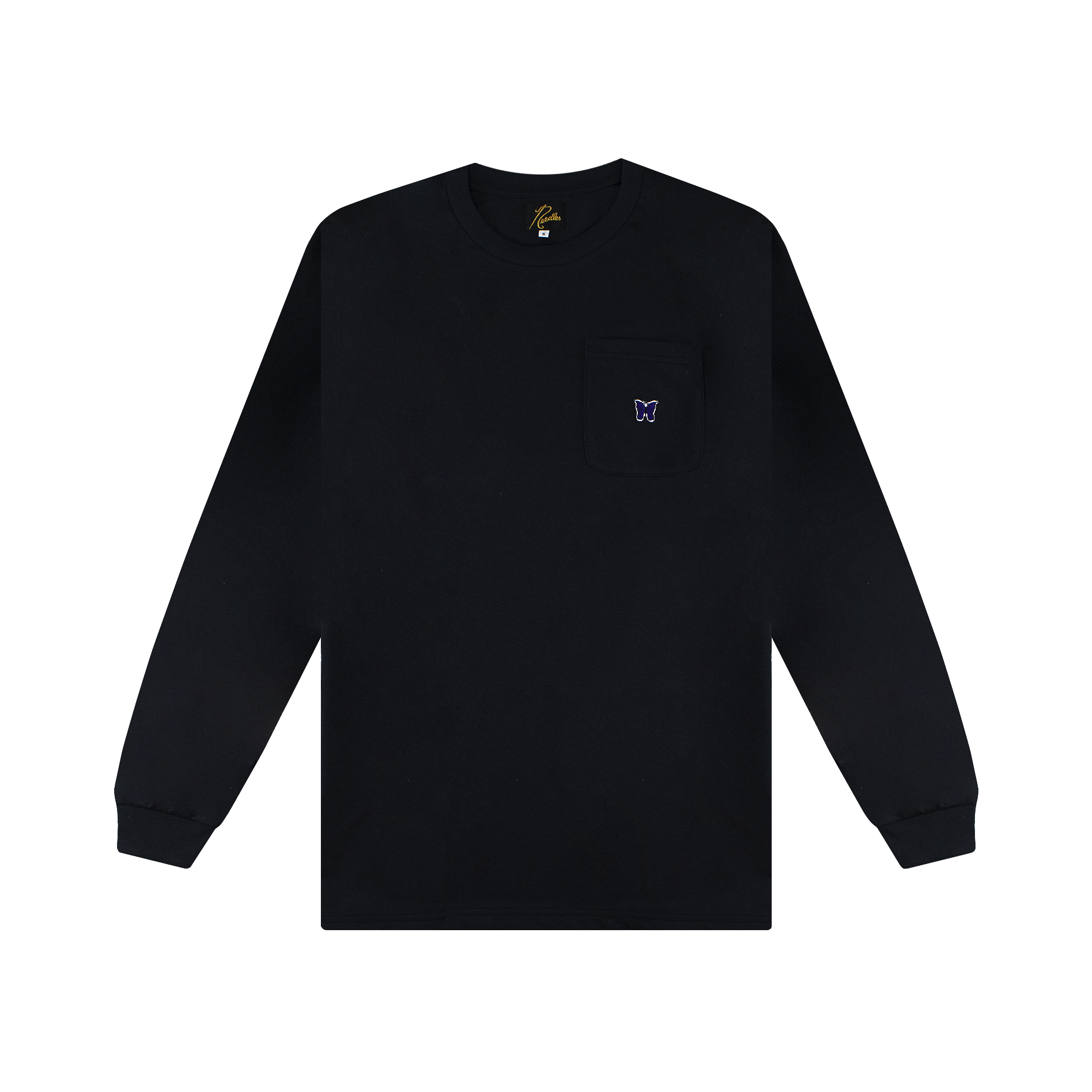 Needles L/S Crew Neck Tee 'Black' - ROOTED