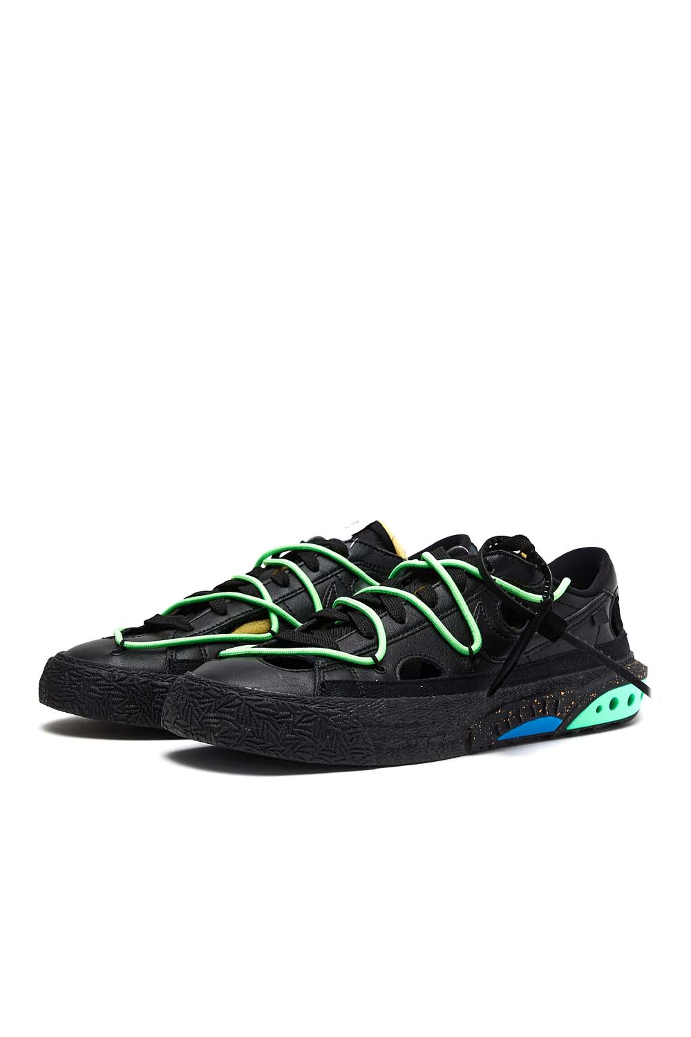 Nike x Off-White Blazer Low '77 'Black/Black/Electro Green' - ROOTED