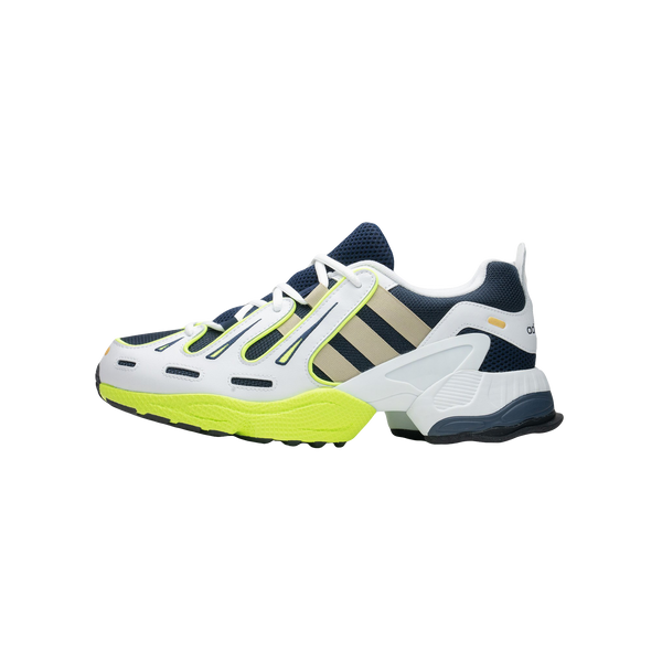 Adidas originals eqt gazelle top sneakers in navy and yellow