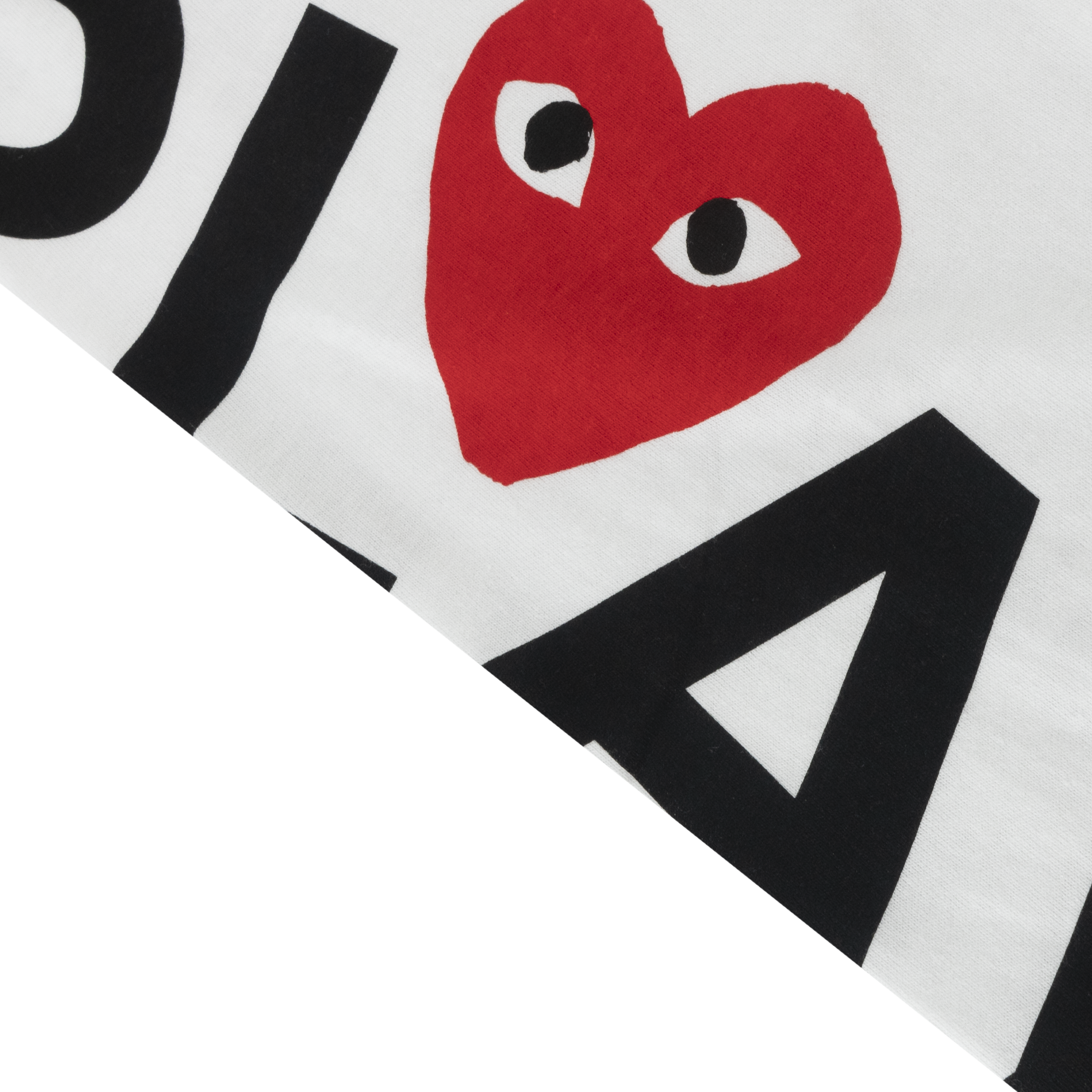 COMME des GARÇONS PLAY L/S Logo T-Shirt 1 in White/Red Style: AZ-T258-051-1