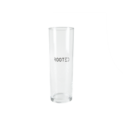ROOTED 12oz Beverage Glass in Clear/Black