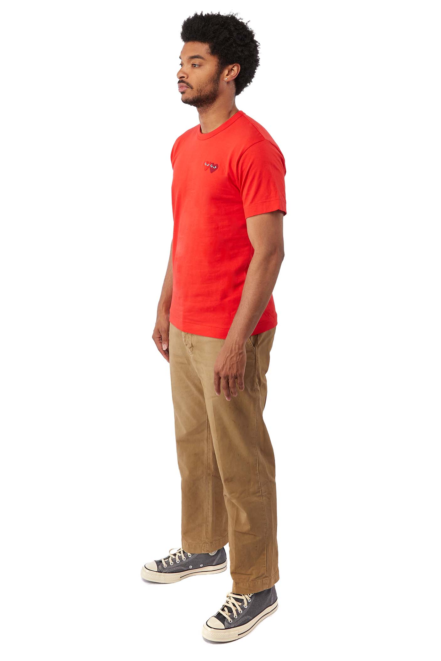 Comme Des Garçons Double Heart Tee 'Red' - ROOTED