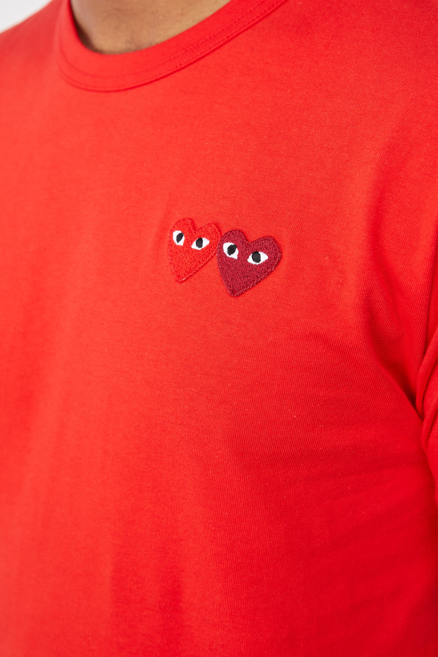 Comme Des Garçons Double Heart Tee 'Red' - ROOTED