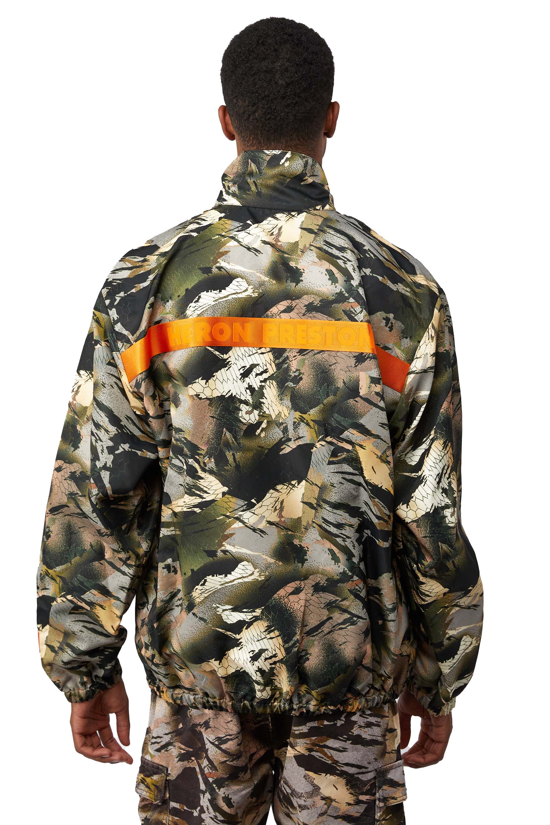 Heron Preston Camou Tape Windbreaker 'Camou Green' - ROOTED