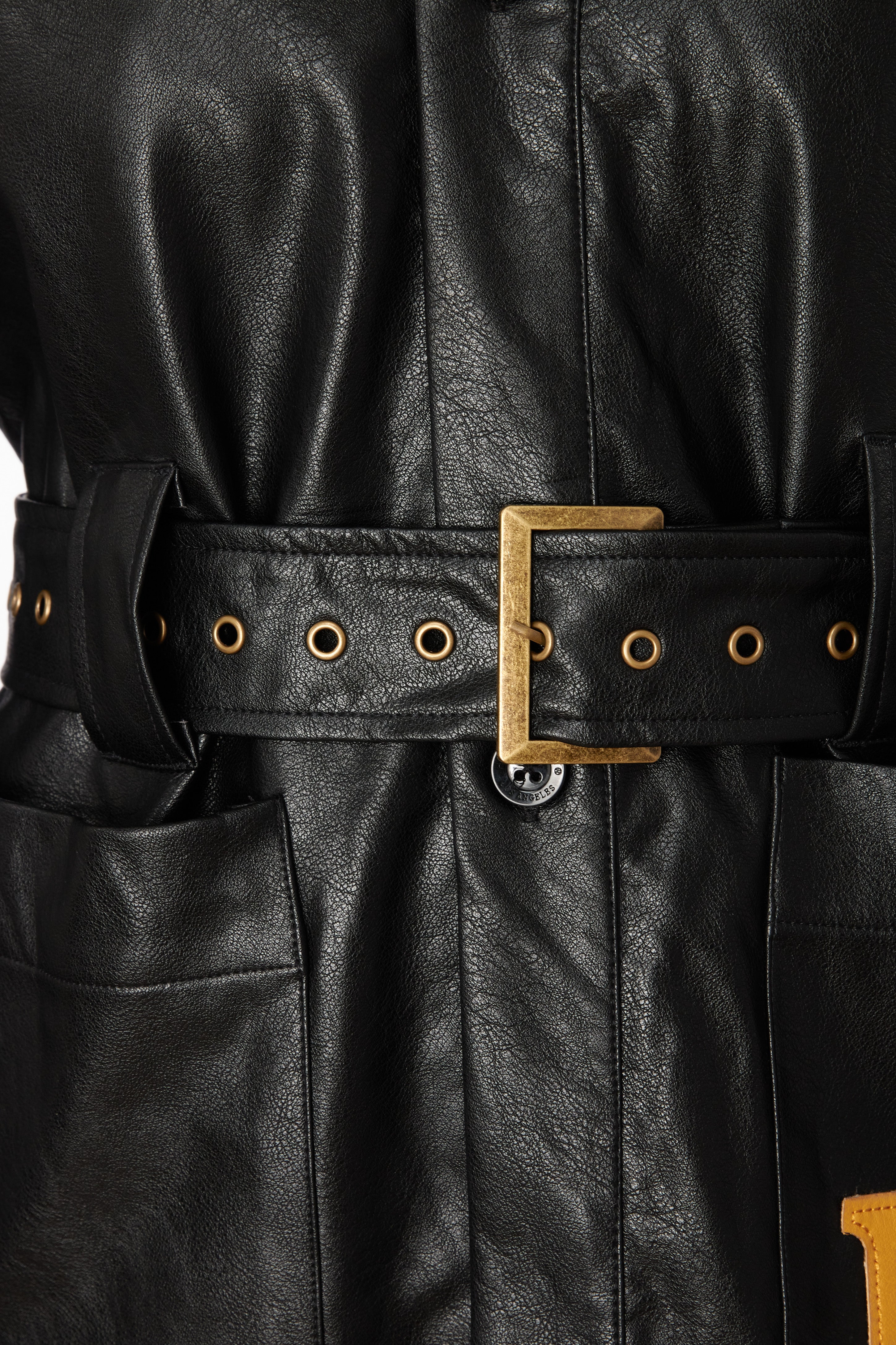 Honor The Gift Womens Vegan Trench 'Black' - ROOTED
