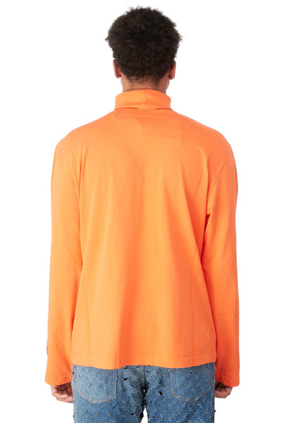 Heron Preston Mens NF CTNMB LS Rollneck Tee 'Orange'