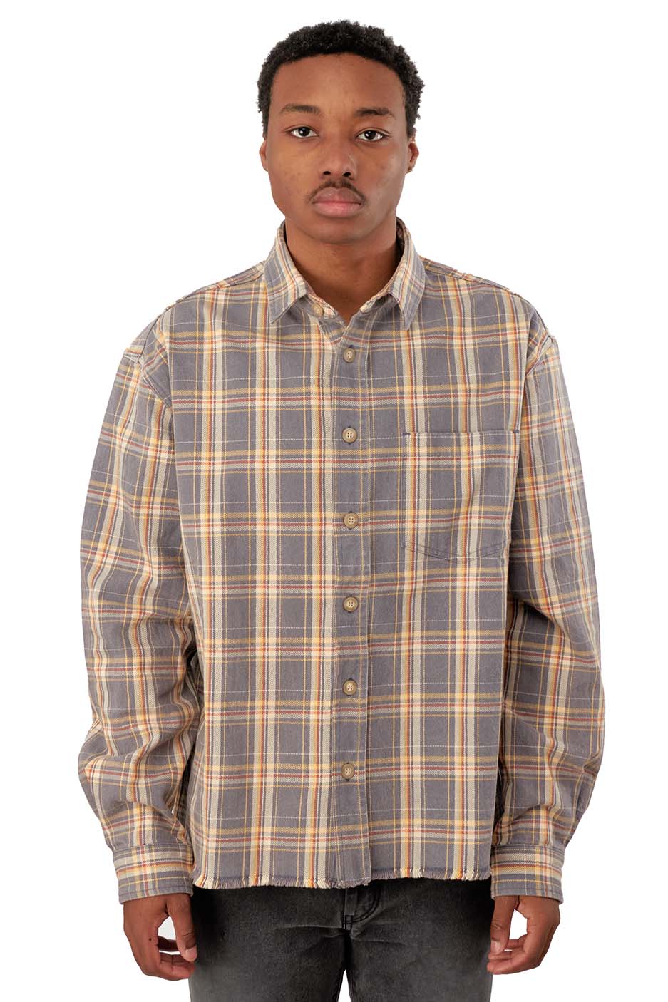 John Elliott Mens Hemi Oversized Shirt 'Navy' - ROOTED