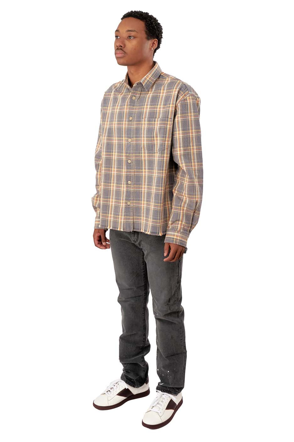 John Elliott Mens Hemi Oversized Shirt 'Navy' - ROOTED