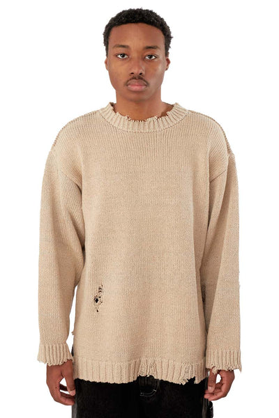 Maison Margiela Mens Crewneck Jumper 'Cream'